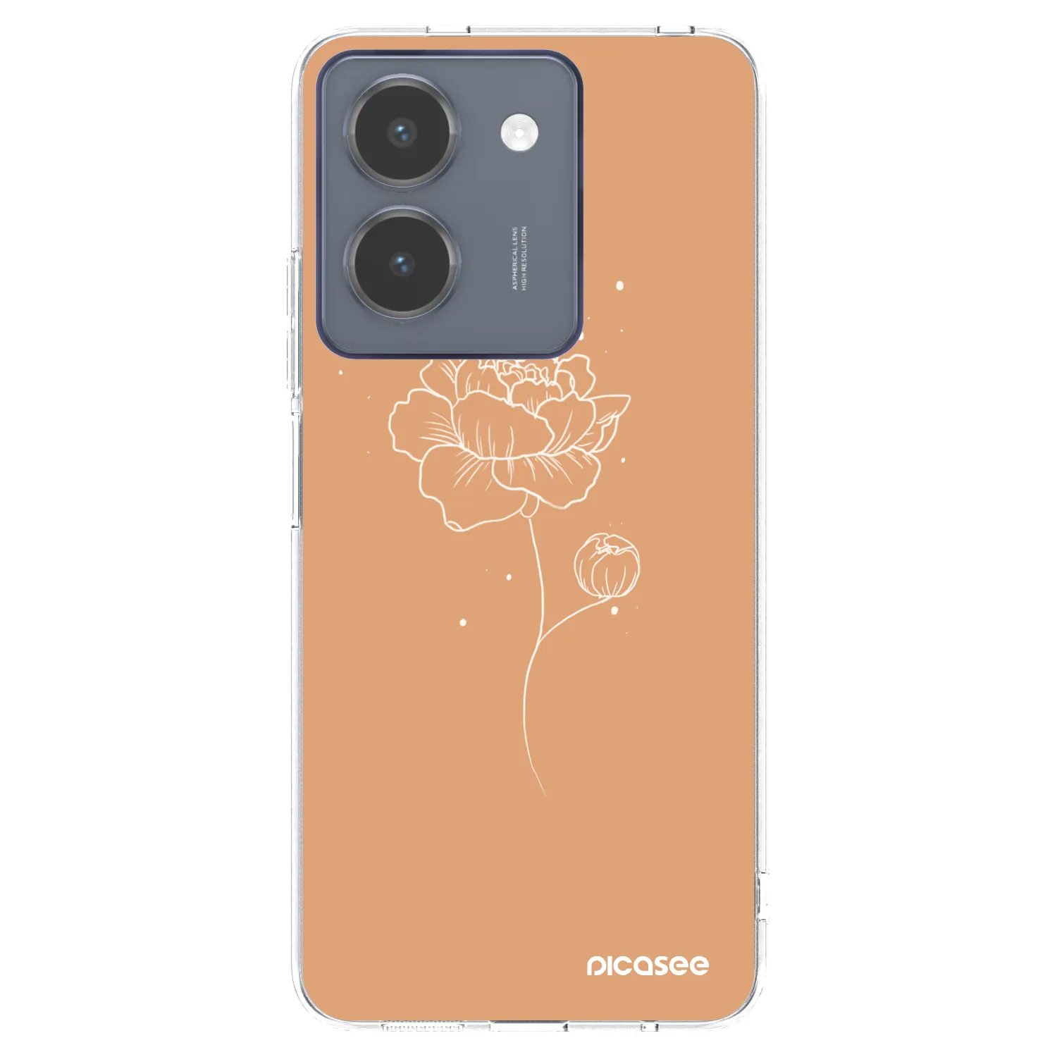 Picasee silikonový průhledný obal pro Vivo Y36 4G - Peonies