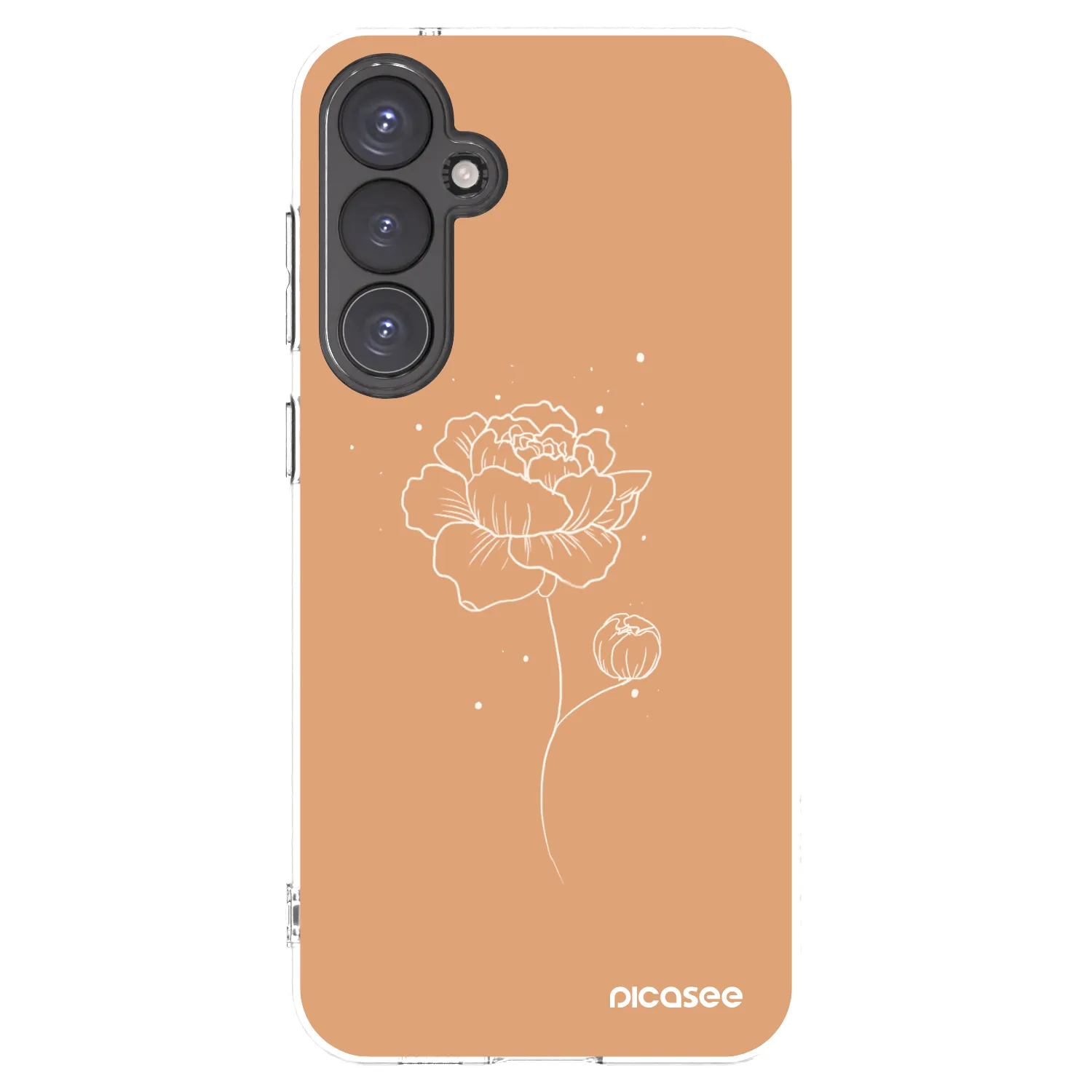 Picasee silikonový průhledný obal pro Samsung Galaxy S23 FE S711B - Peonies