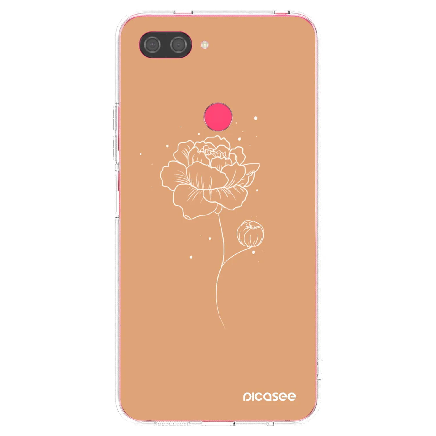Picasee silikonový průhledný obal pro Xiaomi Mi 8 Lite - Peonies