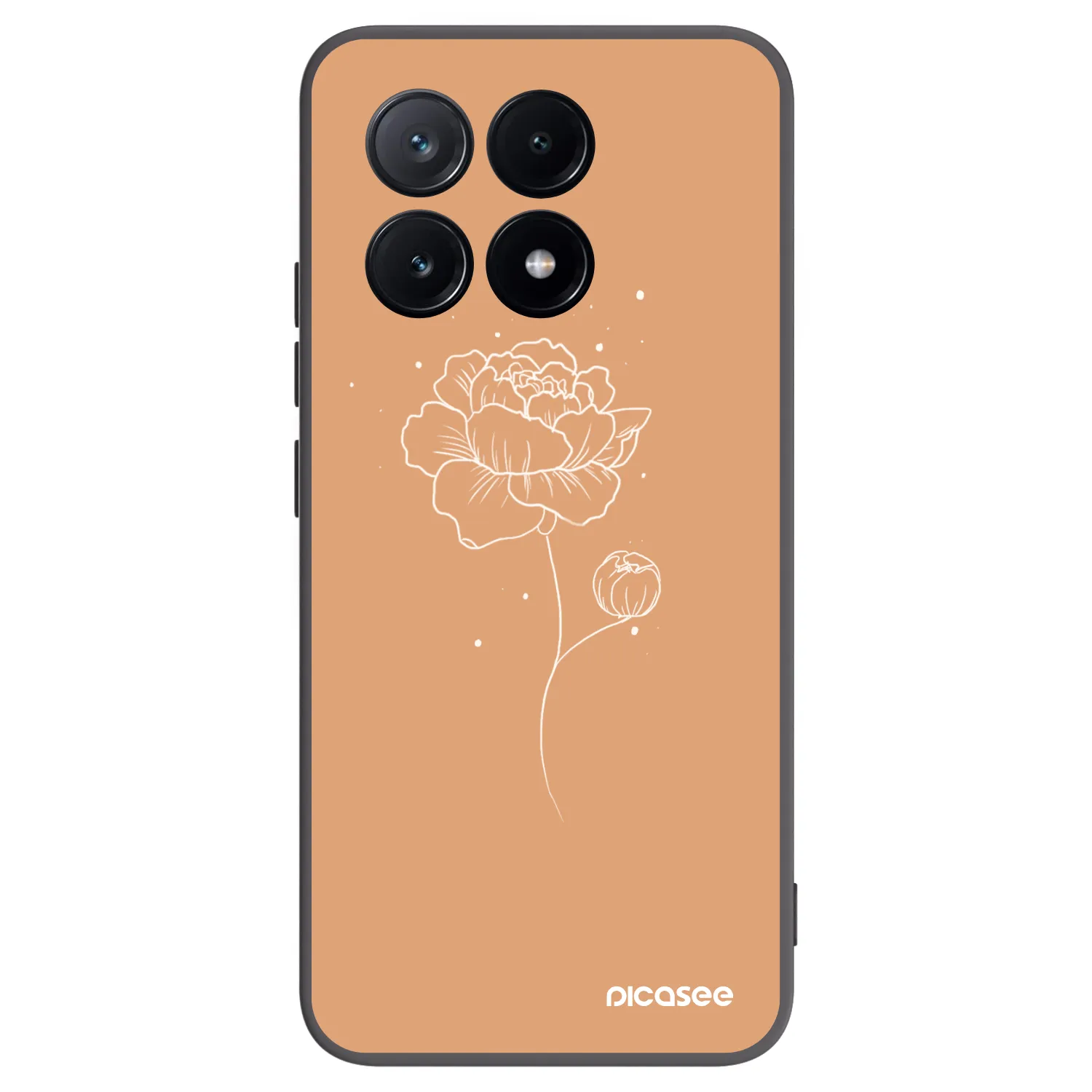 Picasee silikonový černý obal pro Xiaomi Poco X6 Pro - Peonies