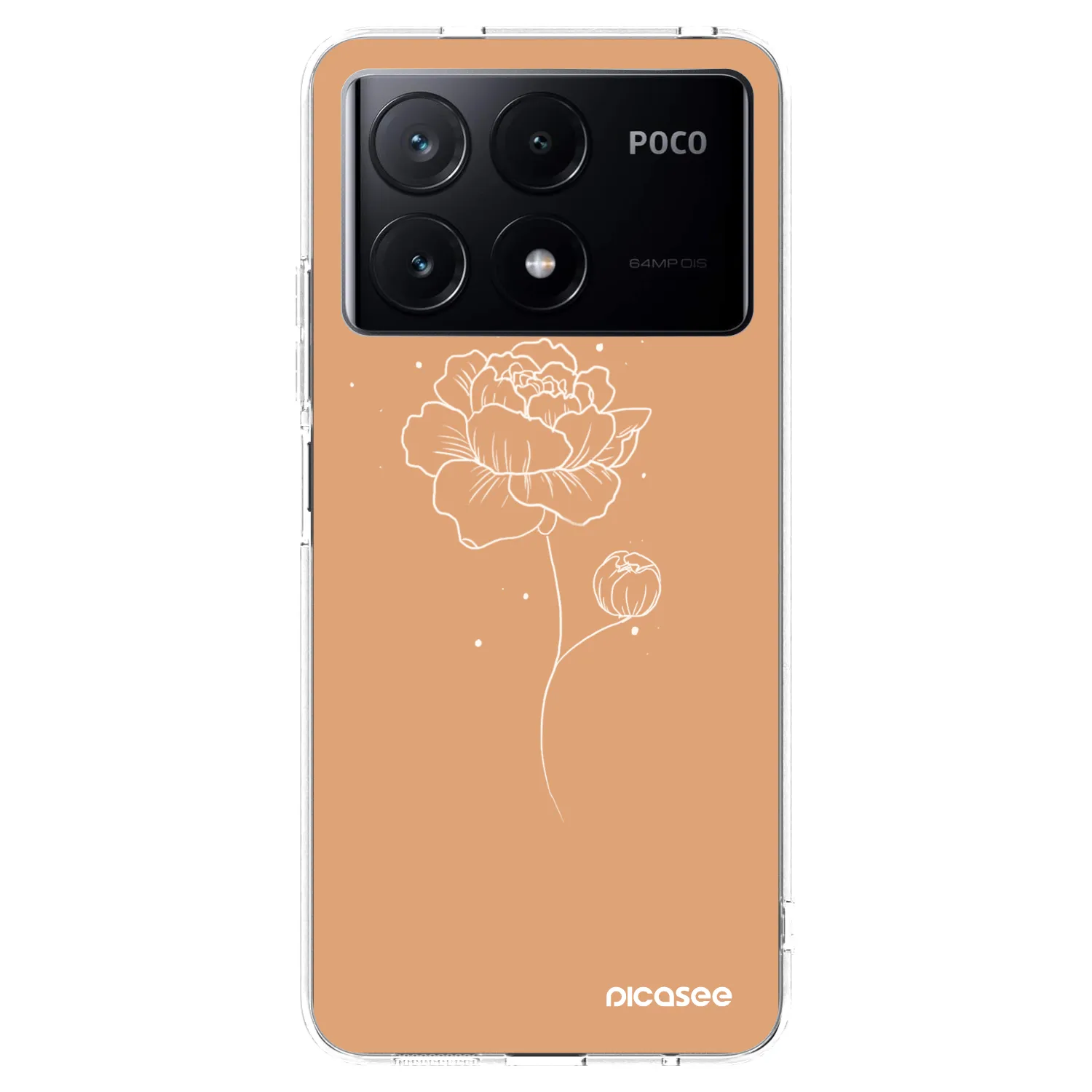 Picasee silikonový průhledný obal pro Xiaomi Poco X6 Pro - Peonies