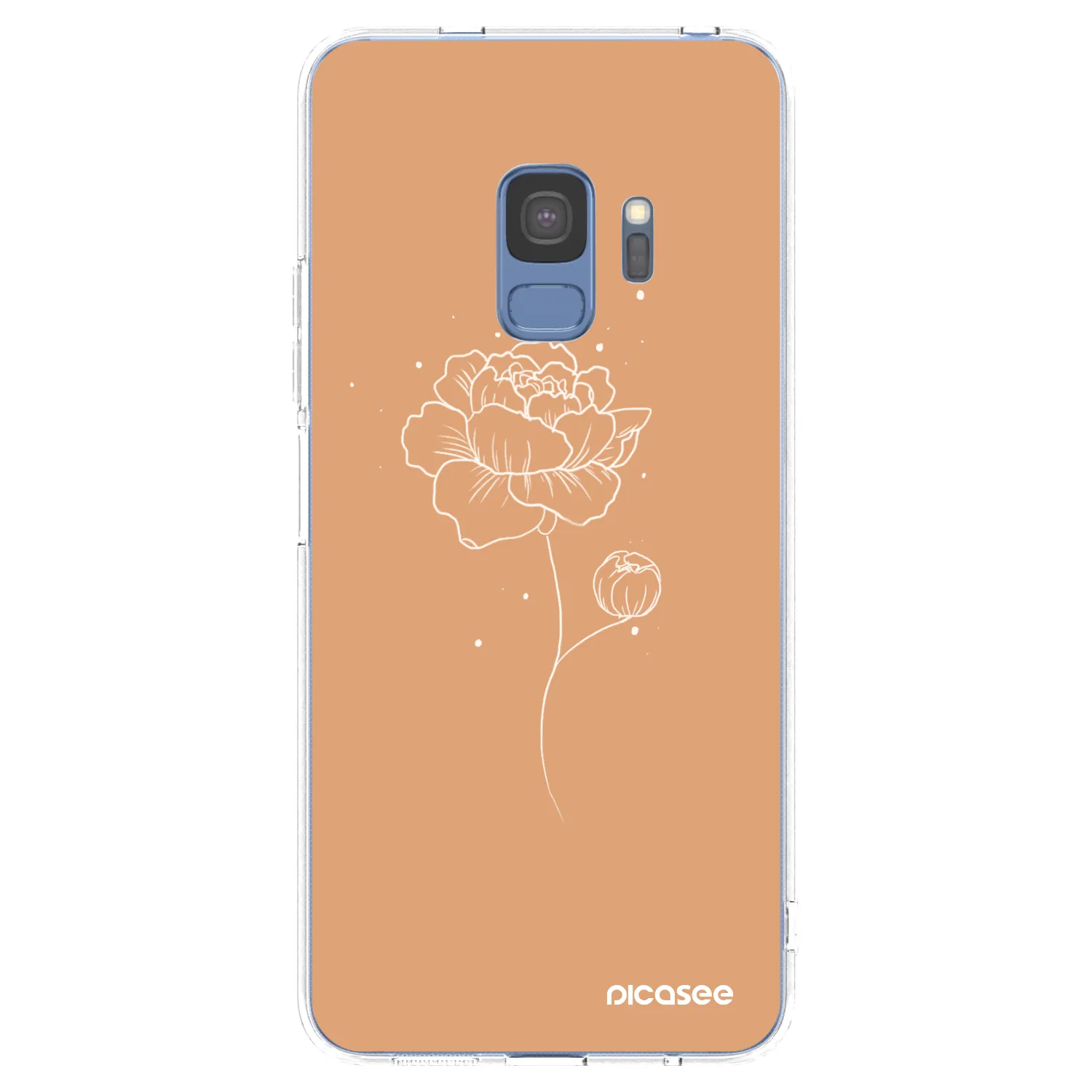 Picasee silikonový průhledný obal pro Samsung Galaxy S9 G960F - Peonies