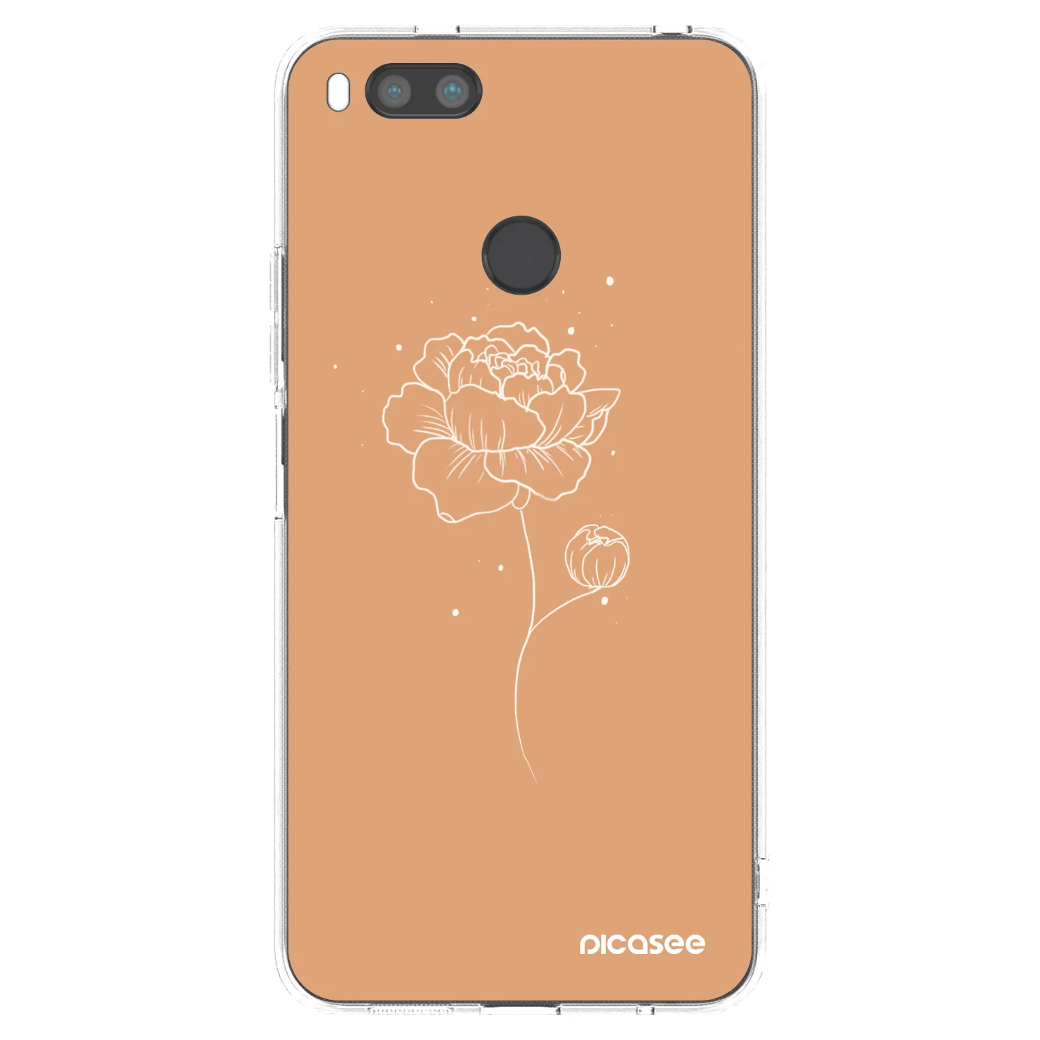 Picasee silikonový průhledný obal pro Xiaomi Mi A1 Global - Peonies
