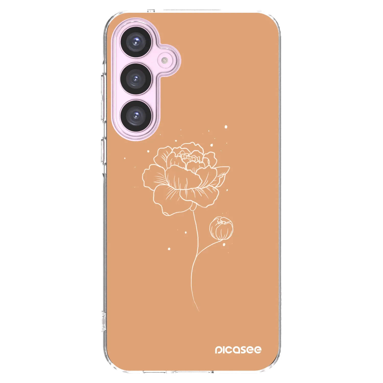 Picasee silikonový průhledný obal pro Samsung Galaxy A55 5G A556B - Peonies