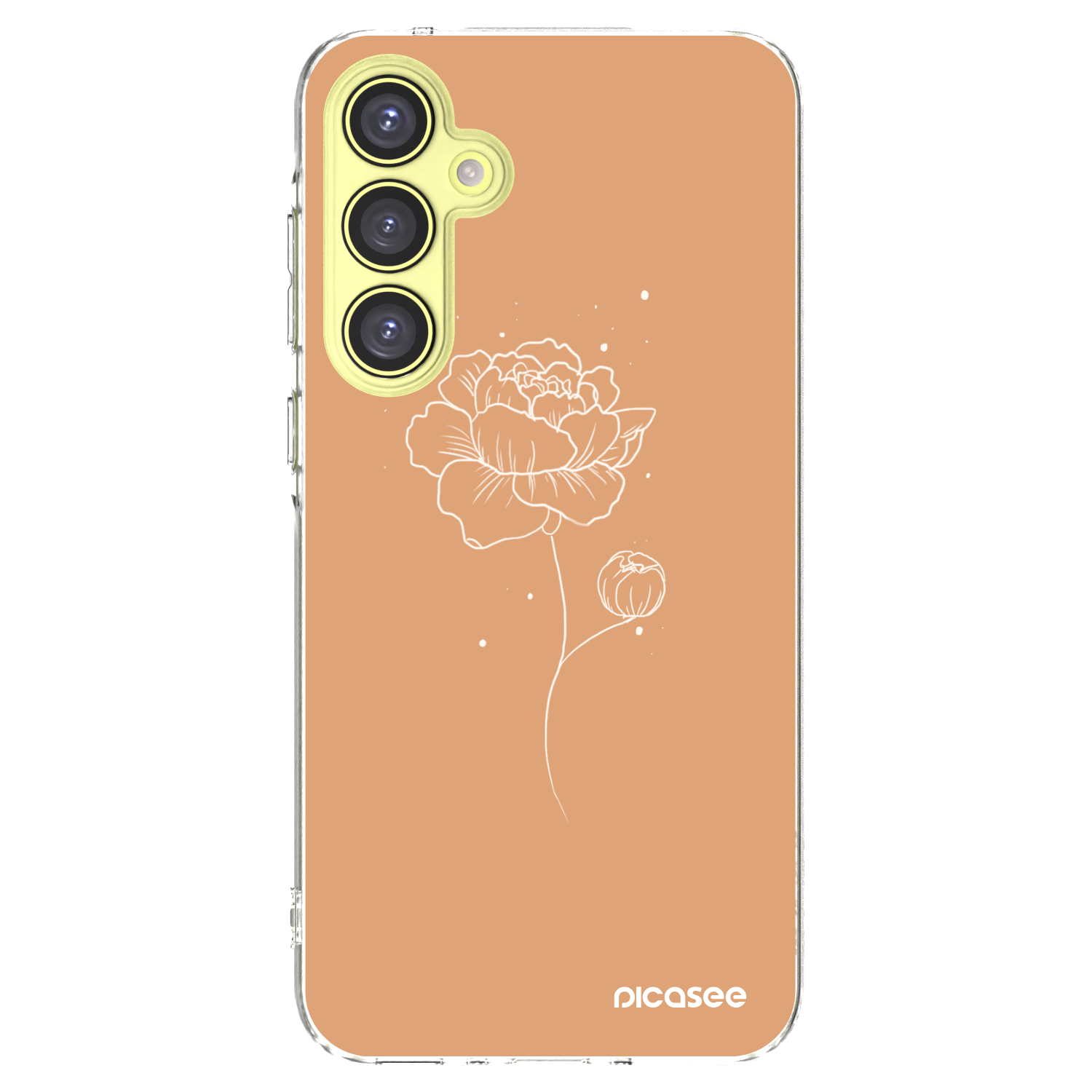 Picasee silikonový průhledný obal pro Samsung Galaxy A35 5G A356B - Peonies