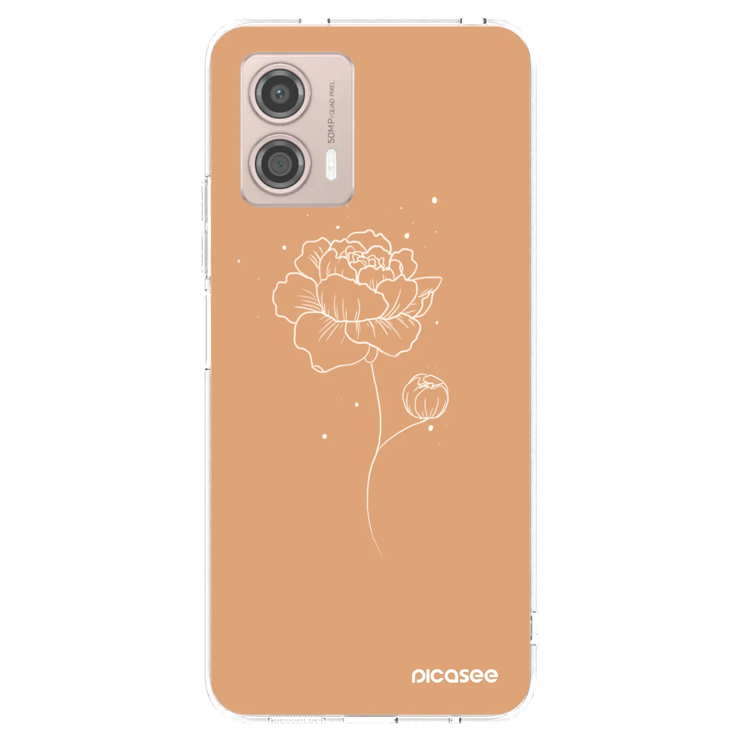 Picasee silikonový průhledný obal pro Motorola Moto G53 5G - Peonies
