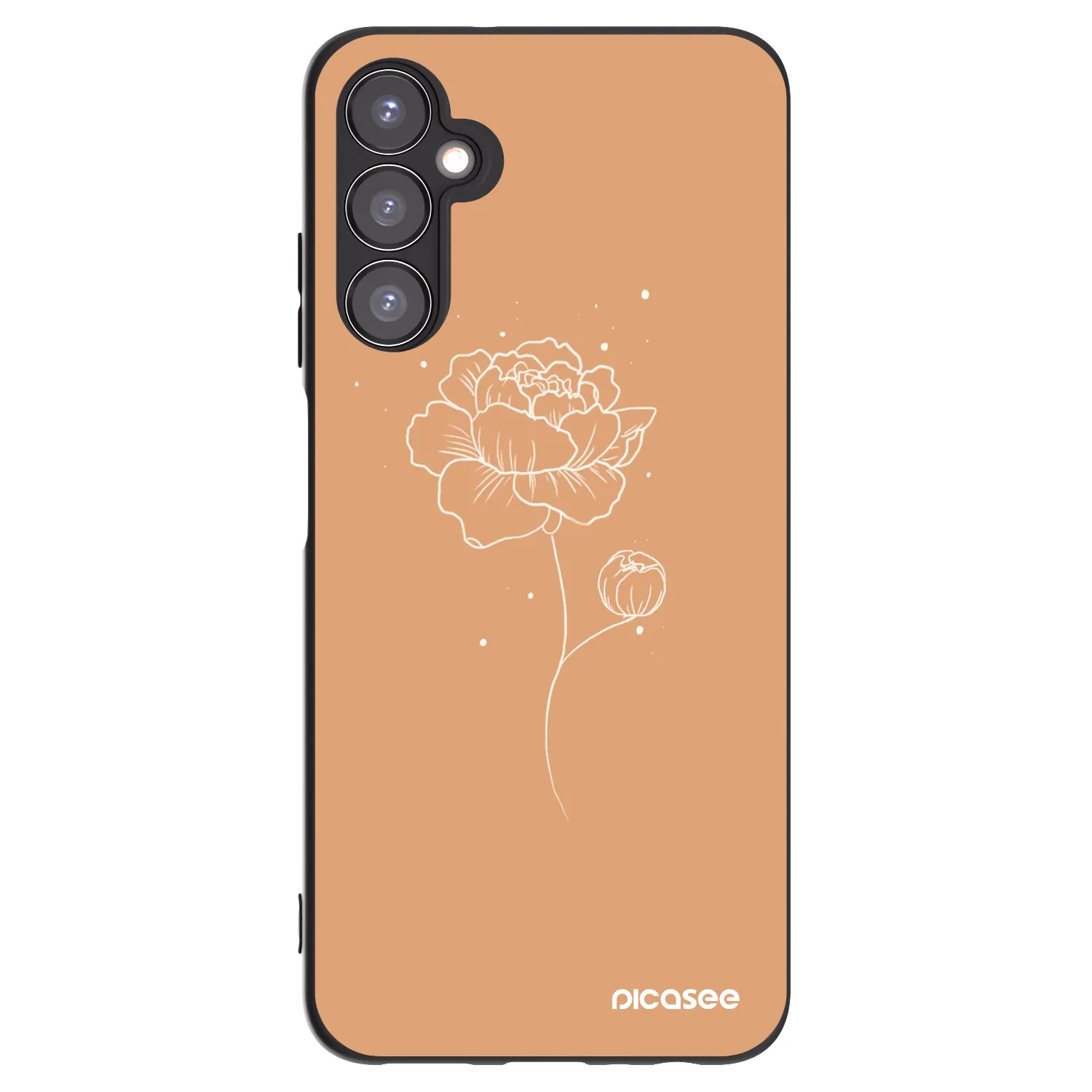 Picasee silikonový černý obal pro Samsung Galaxy A05s A057G - Peonies