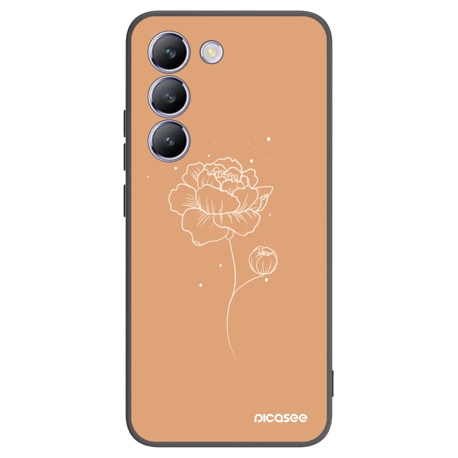 Picasee silikonový černý obal pro Vivo V40 SE 5G - Peonies