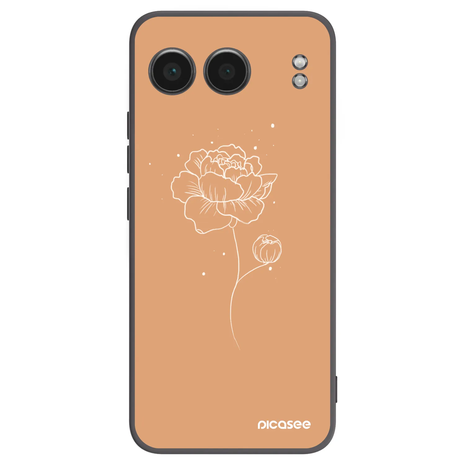 Picasee silikonový černý obal pro OnePlus Nord 4 - Peonies
