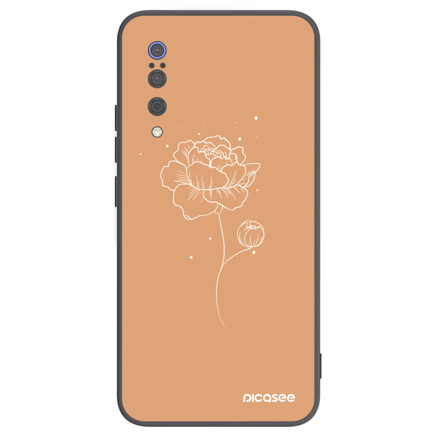 Picasee silikonový černý obal pro Xiaomi Mi 9 - Peonies