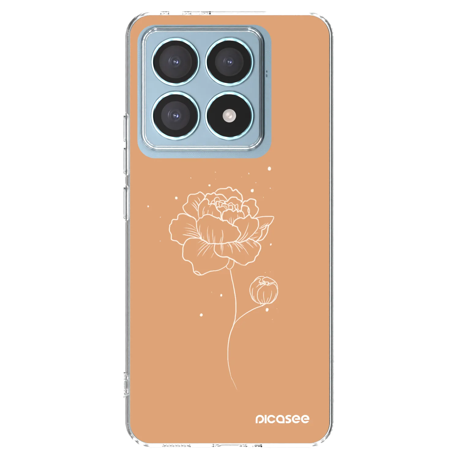 Picasee silikonový průhledný obal pro Xiaomi 14T Pro - Peonies