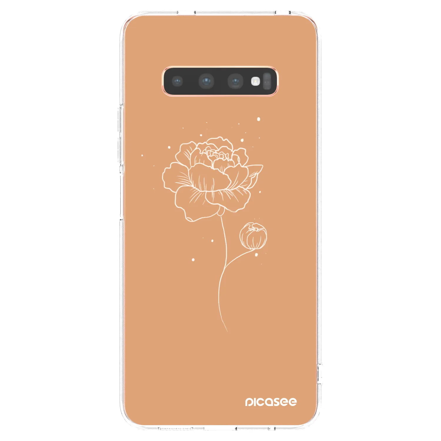 Picasee silikonový průhledný obal pro Samsung Galaxy S10 Plus G975 - Peonies