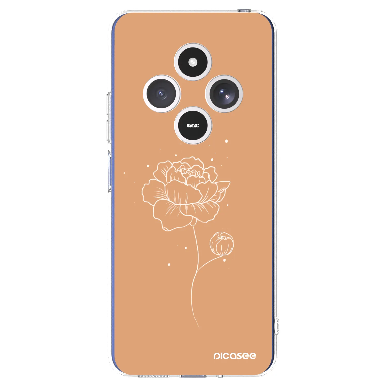 Picasee silikonový průhledný obal pro Xiaomi Redmi 14C - Peonies