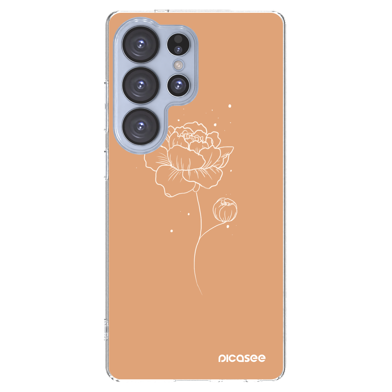 Picasee silikonový průhledný obal pro Samsung Galaxy S25 Ultra 5G - Peonies