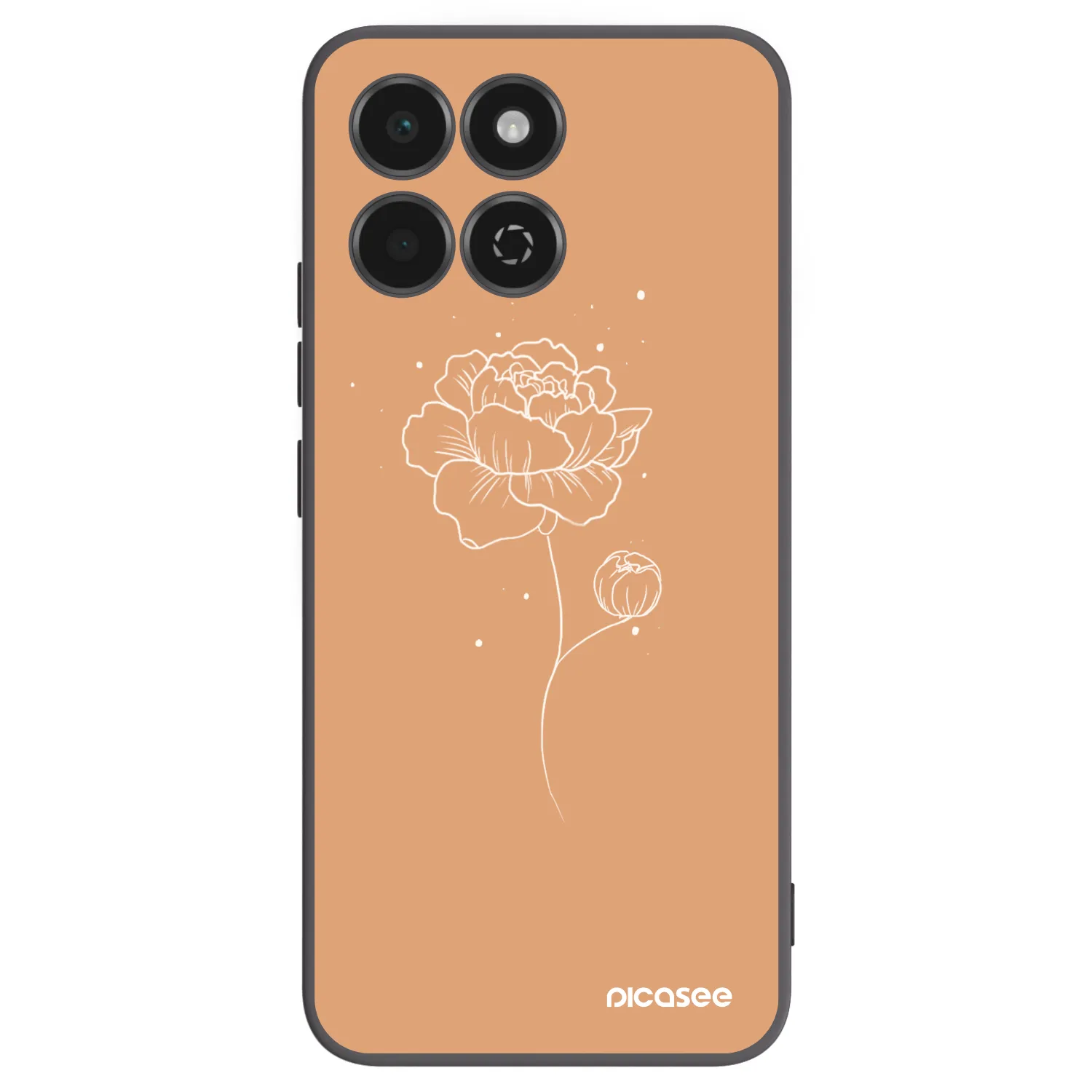 Picasee silikonový černý obal pro Honor 200 Smart 5G - Peonies