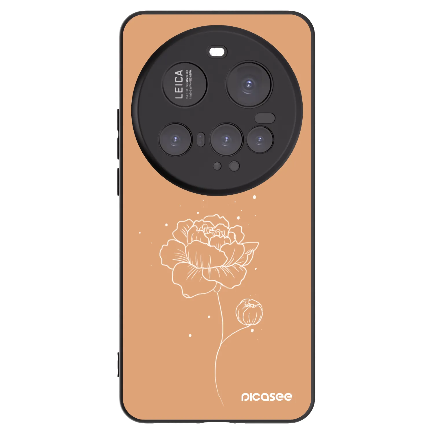 Picasee silikonový černý obal pro Xiaomi 15 Ultra - Peonies