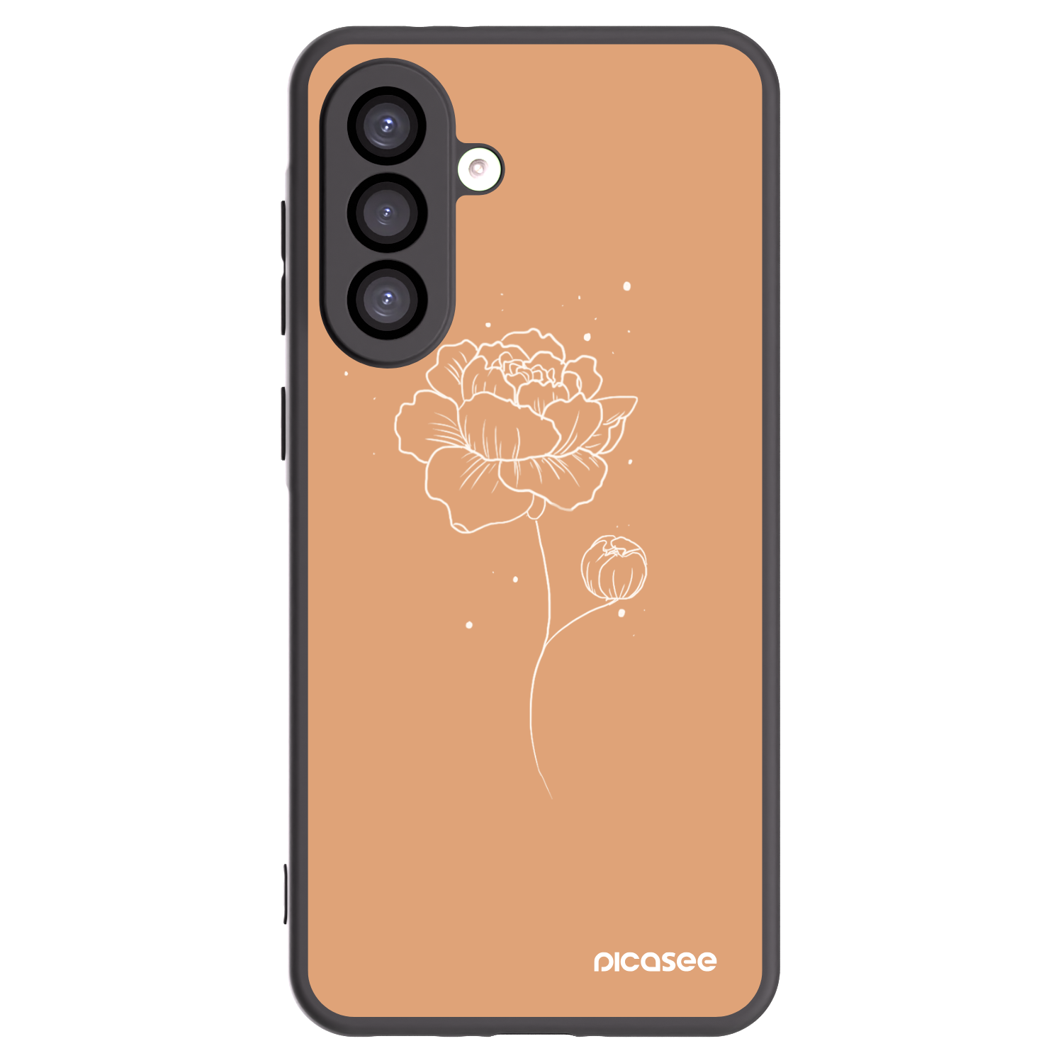 Picasee silikonový černý obal pro Samsung Galaxy A26 5G A266B - Peonies