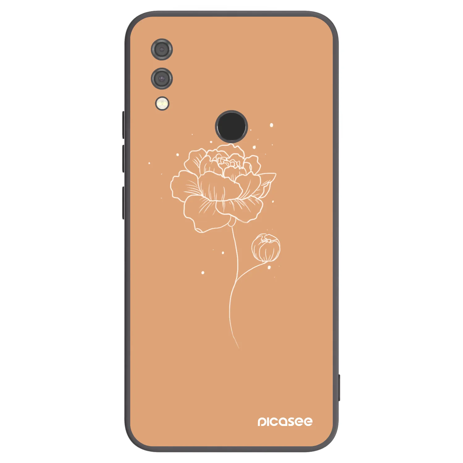 Picasee silikonový černý obal pro Xiaomi Redmi Note 7 - Peonies