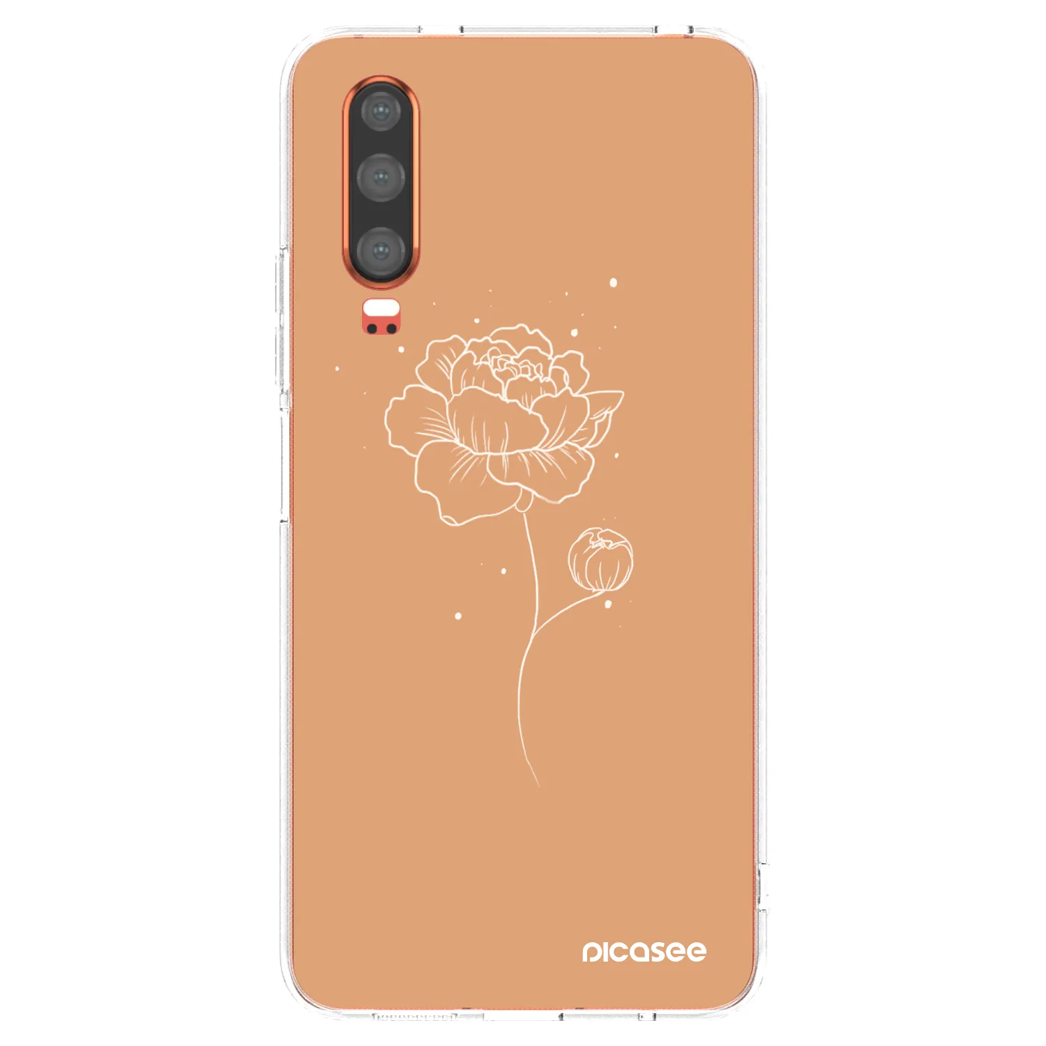 Picasee silikonový průhledný obal pro Huawei P30 - Peonies