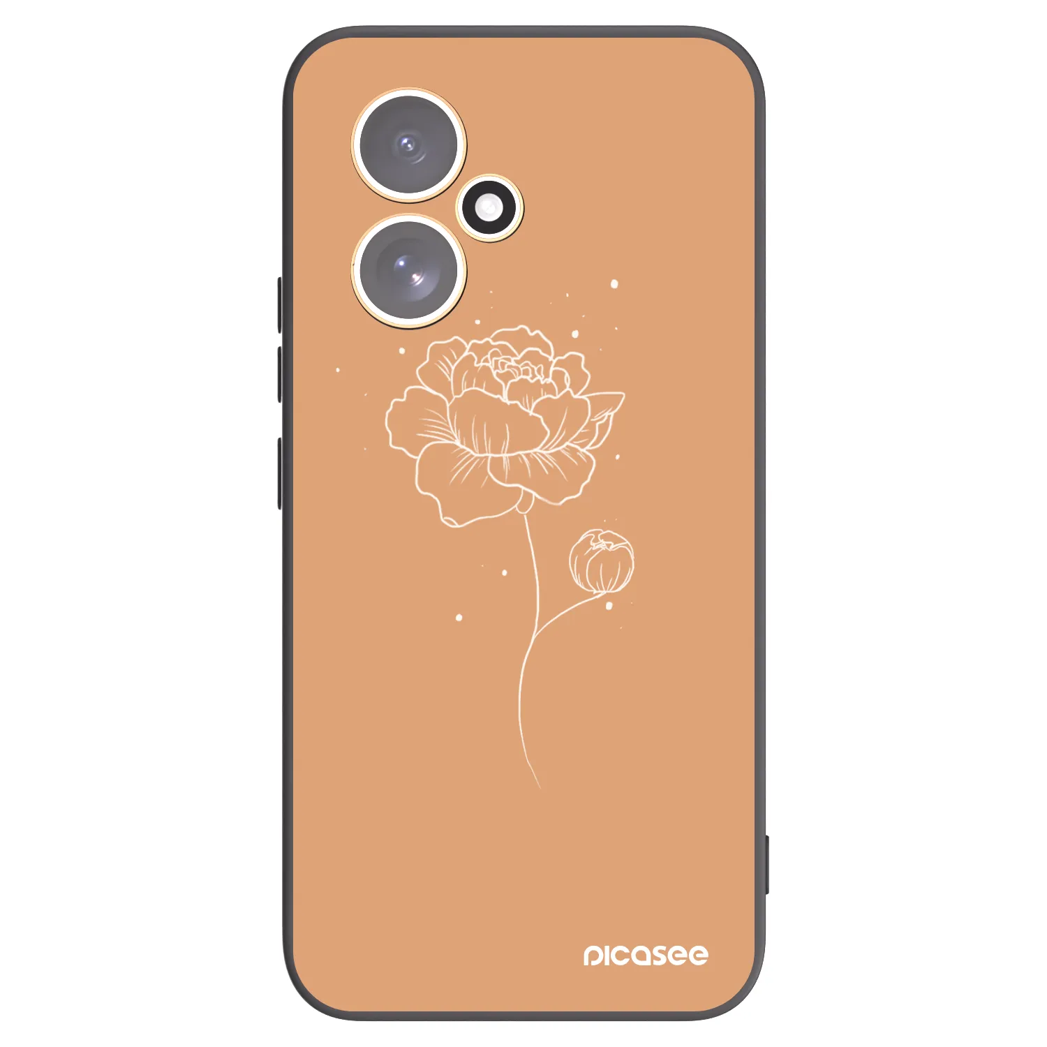Picasee silikonový černý obal pro Honor 400 5G - Peonies