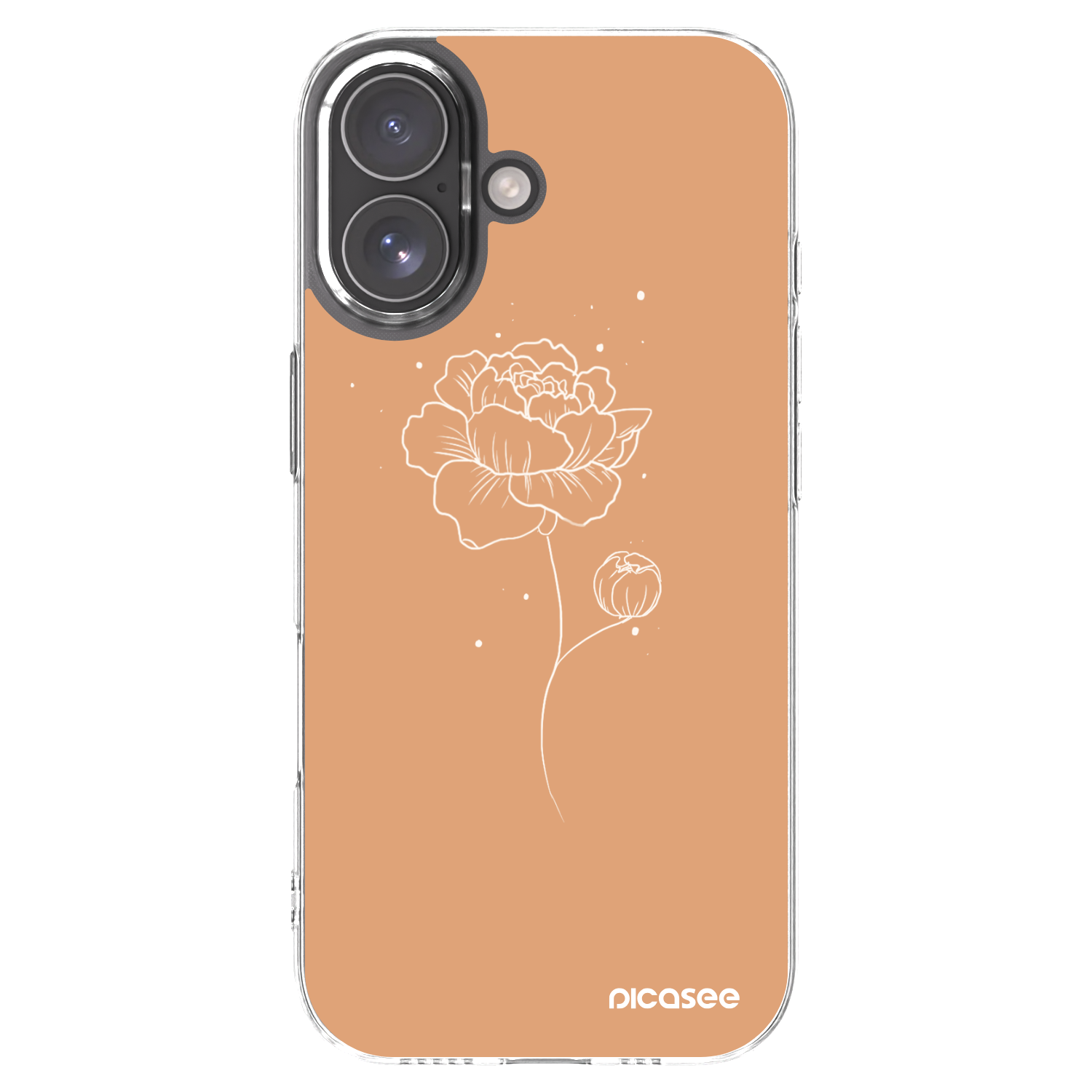 Picasee silikonový průhledný obal pro Apple iPhone 17 - Peonies