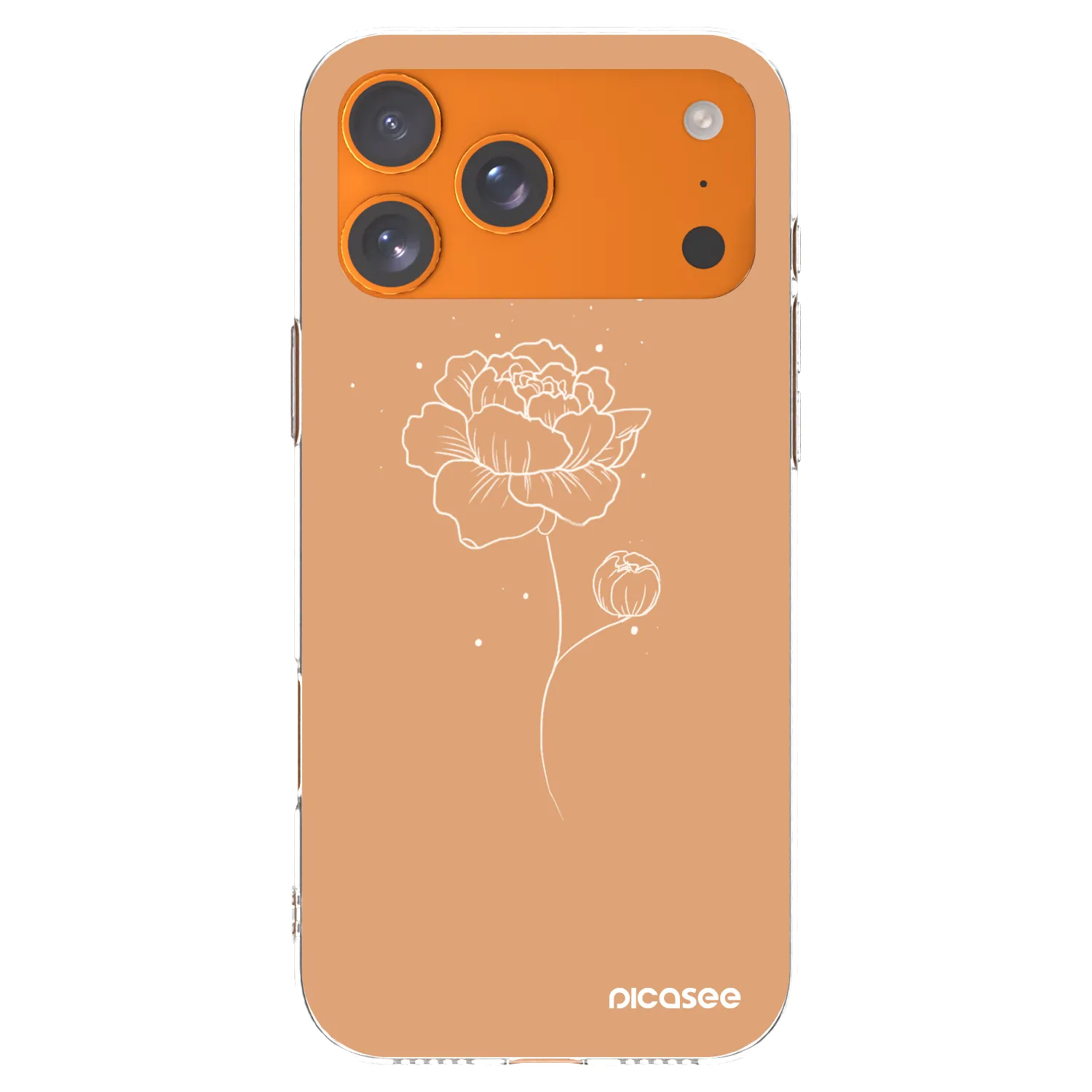 Picasee silikonový průhledný obal pro Apple iPhone 17 Pro Max - Peonies