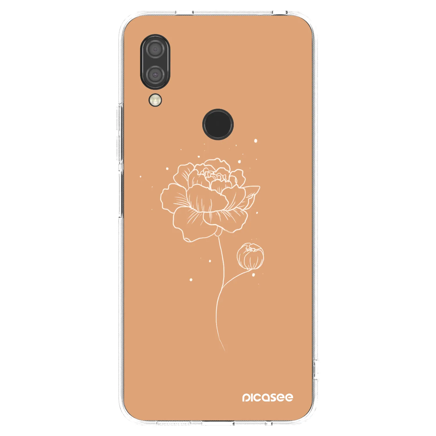Picasee silikonový průhledný obal pro Xiaomi Redmi 7 - Peonies