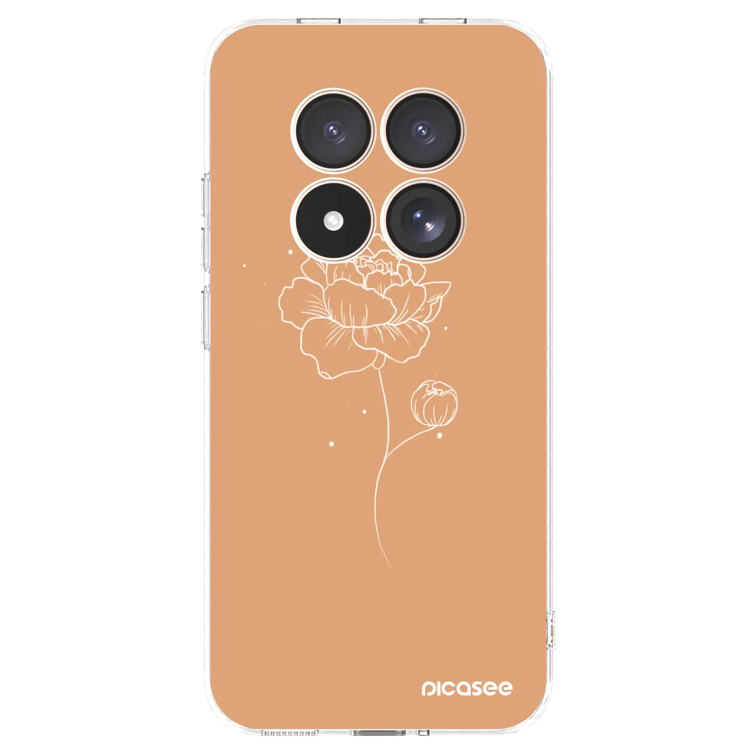 Picasee silikonový průhledný obal pro Xiaomi Redmi Note 15 Pro 4G - Peonies