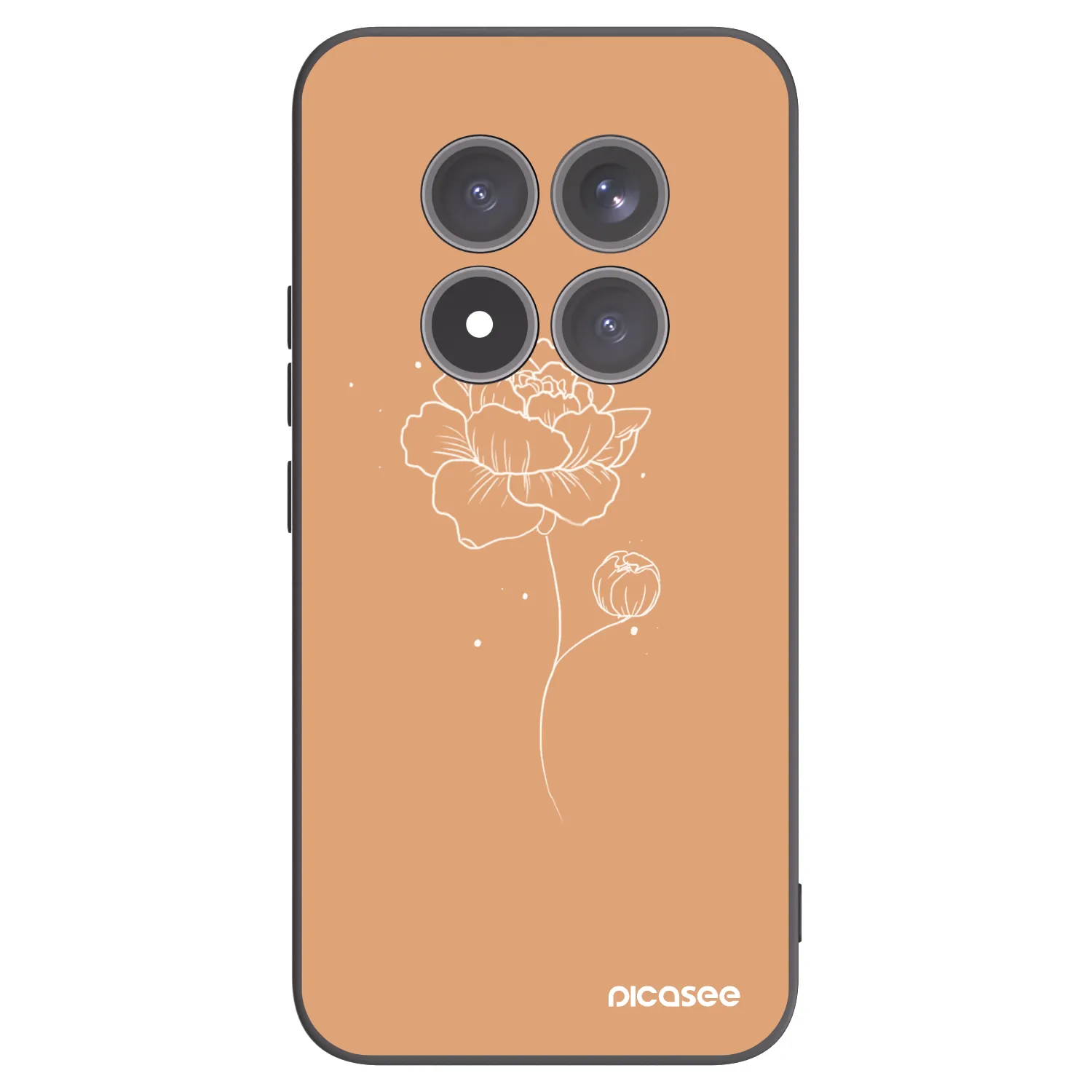 Picasee silikonový černý obal pro Xiaomi Redmi Note 15 Pro+ - Peonies