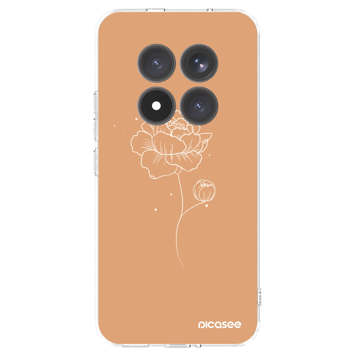 Picasee silikonový průhledný obal pro Xiaomi Redmi Note 15 Pro+ - Peonies