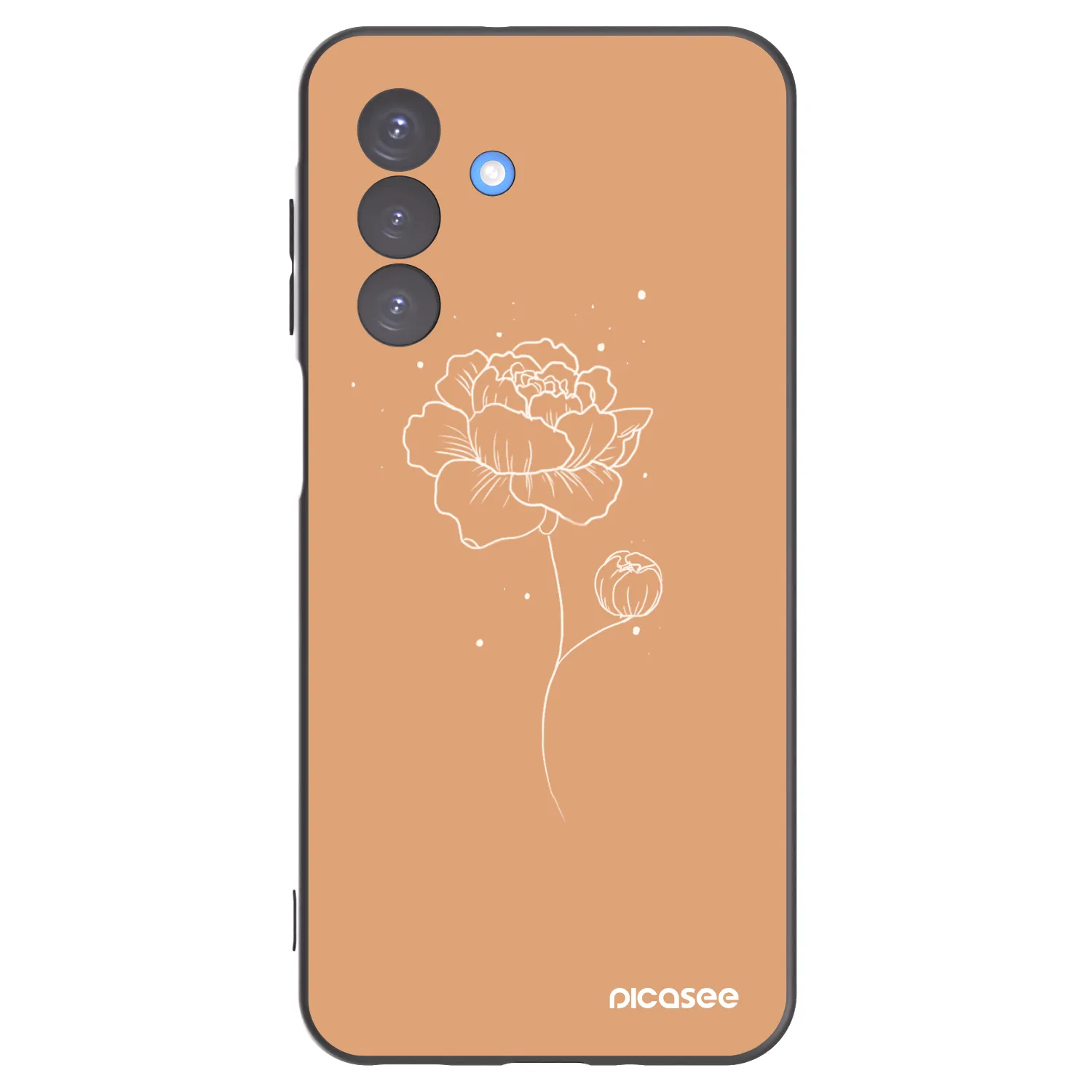 Picasee silikonový černý obal pro Samsung Galaxy A17 5G - Peonies