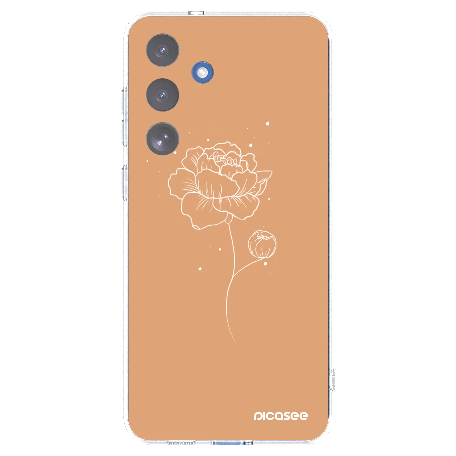 Picasee silikonový průhledný obal pro Samsung Galaxy S25 FE 5G - Peonies