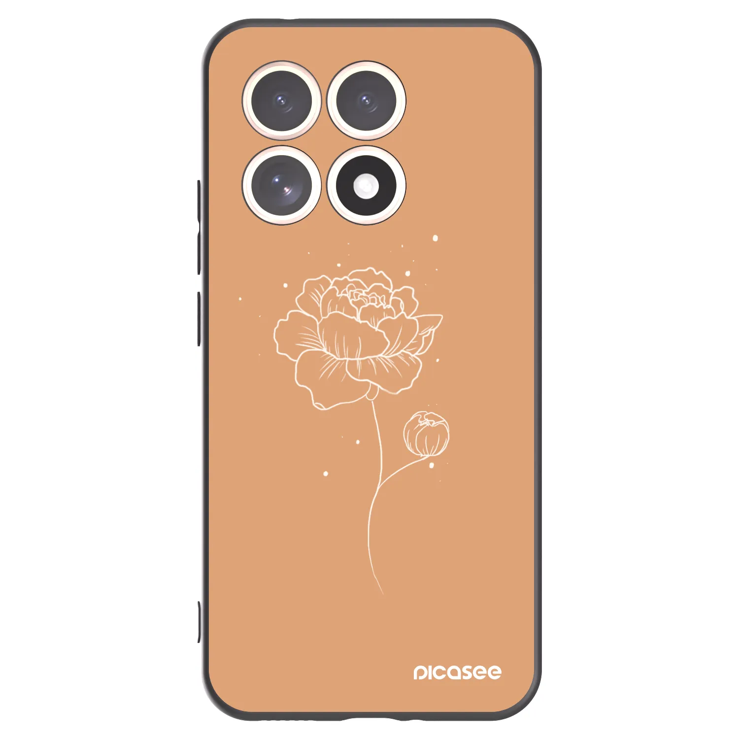 Picasee silikonový černý obal pro Xiaomi 15T - Peonies