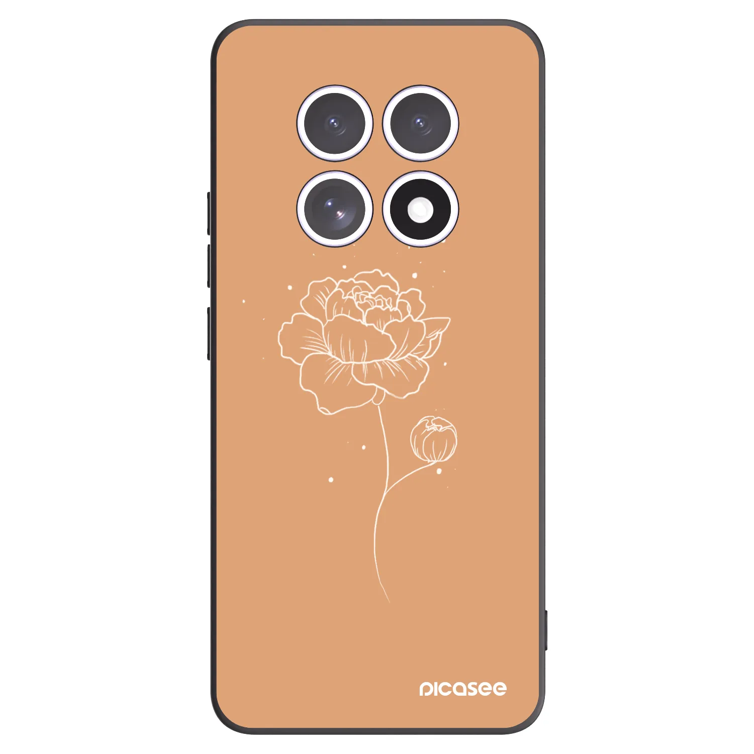 Picasee silikonový černý obal pro Xiaomi Redmi Note 15 - Peonies