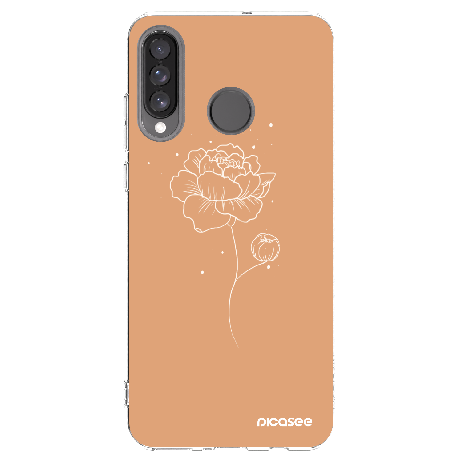 Picasee silikonový průhledný obal pro Huawei P30 Lite - Peonies