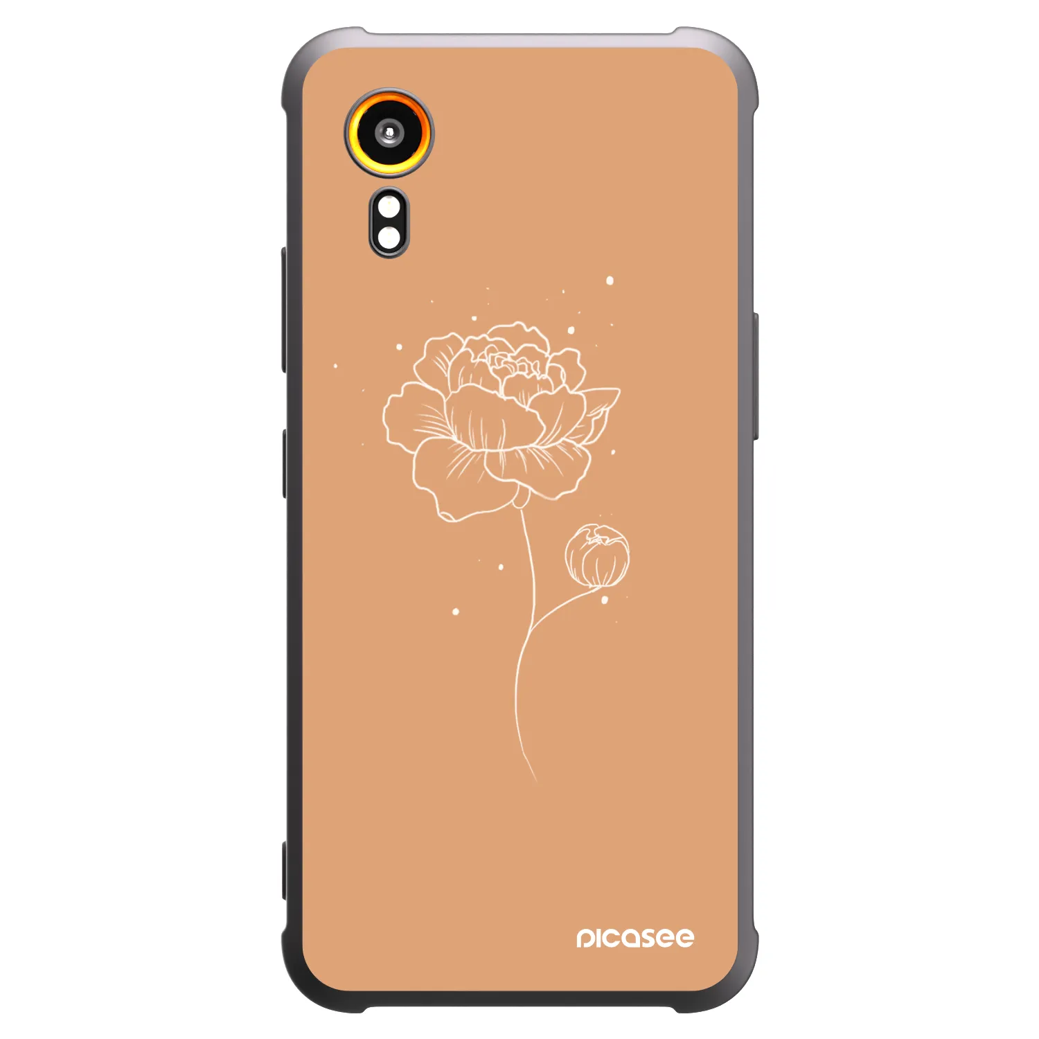 Picasee silikonový černý obal pro Samsung Galaxy Xcover 7 - Peonies