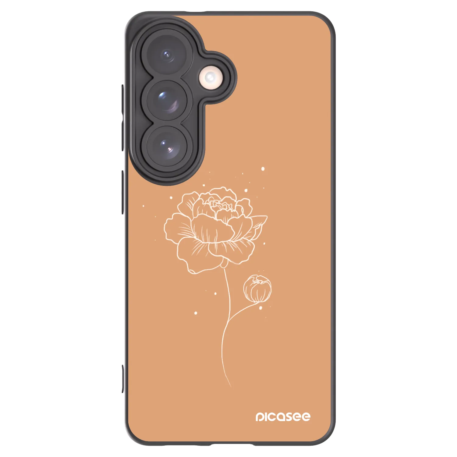Picasee silikonový černý obal pro Samsung Galaxy S26 - Peonies