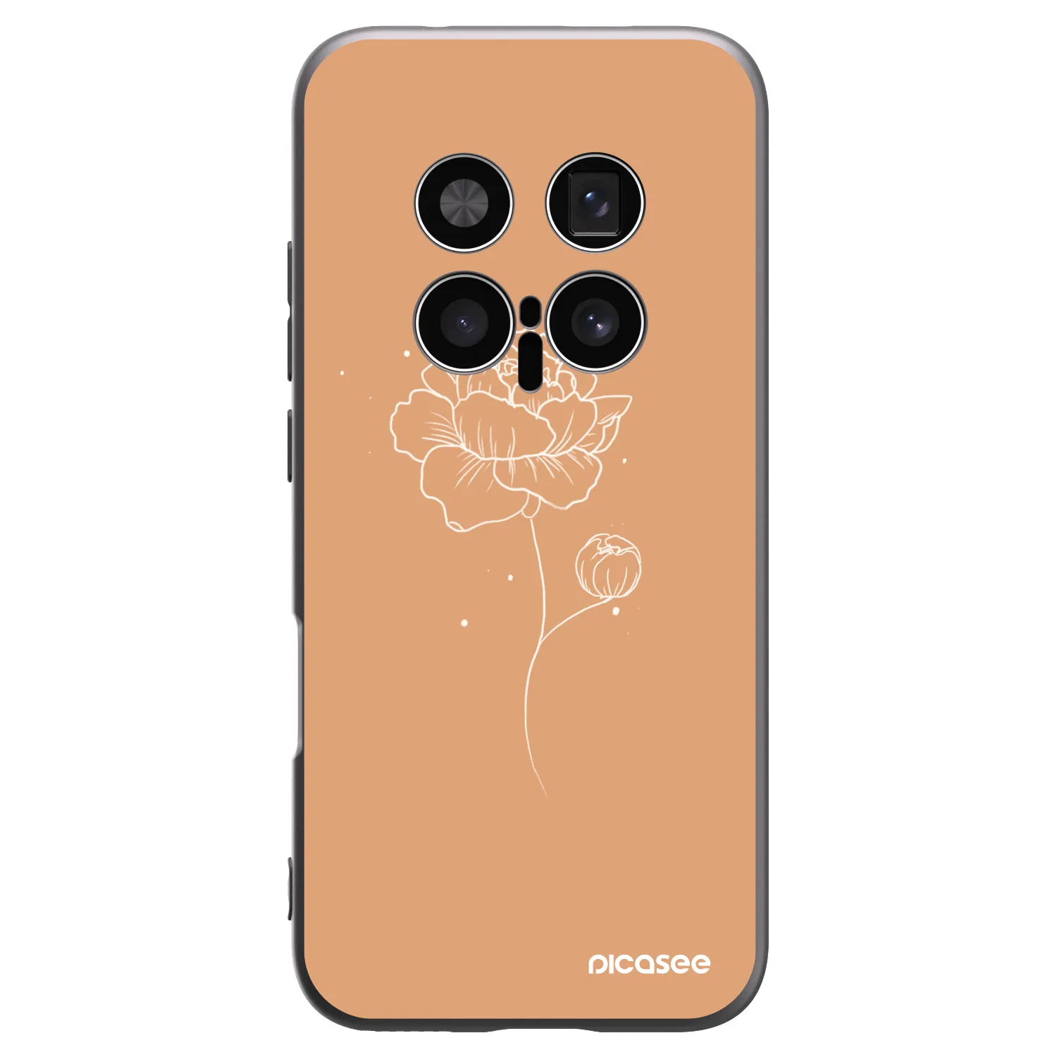 Picasee silikonový černý obal pro Honor Magic8 Pro 5G - Peonies