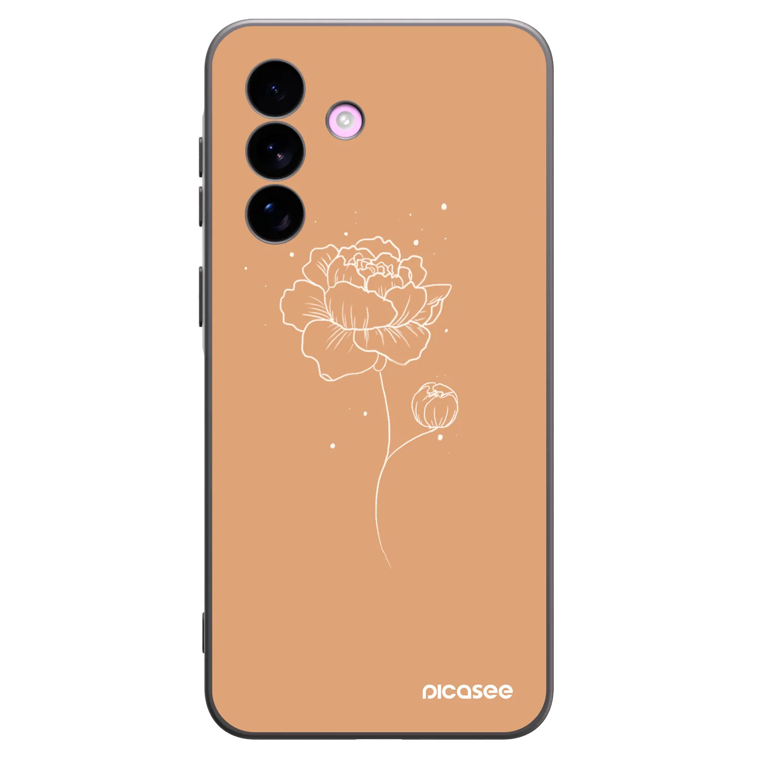 Picasee silikonový černý obal pro Samsung Galaxy A57 5G - Peonies