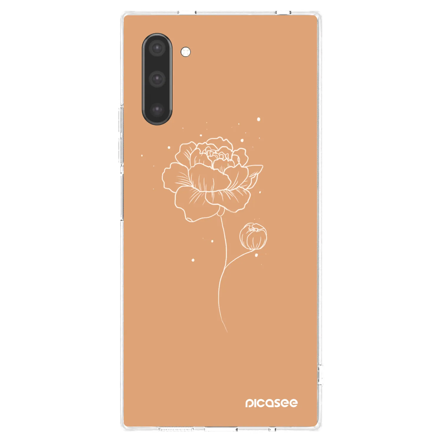 Picasee silikonový průhledný obal pro Samsung Galaxy Note 10 N970F - Peonies