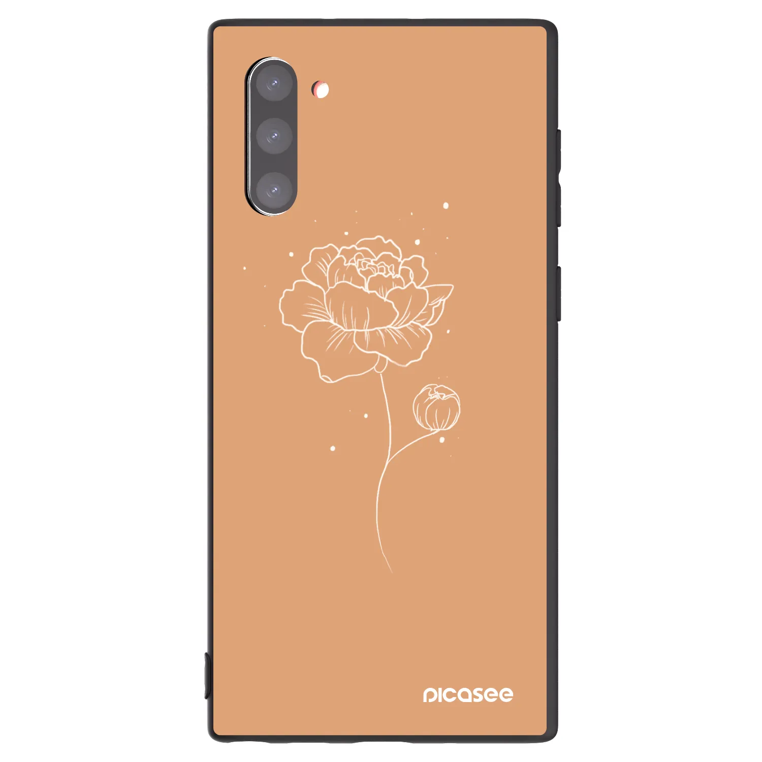 Picasee silikonový černý obal pro Samsung Galaxy Note 10 N970F - Peonies