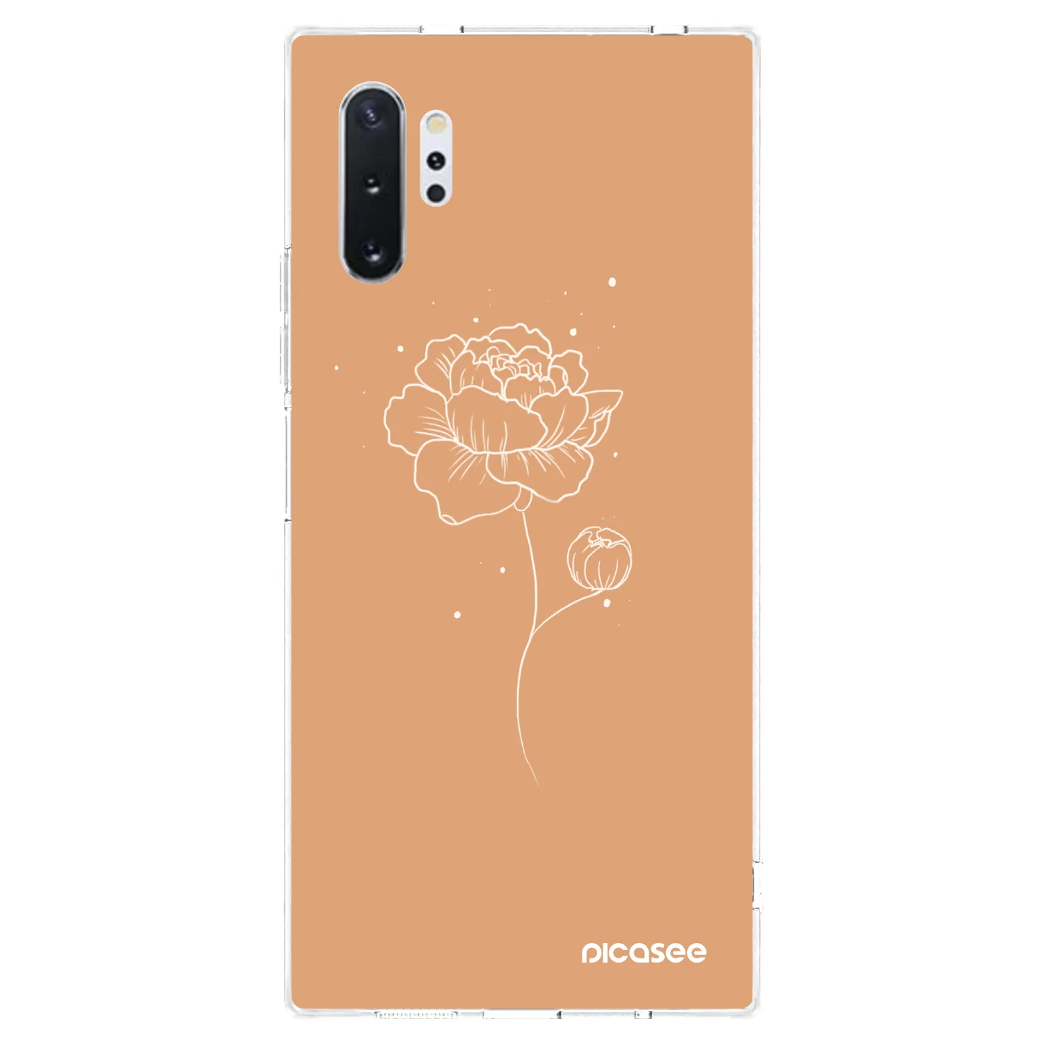 Picasee silikonový průhledný obal pro Samsung Galaxy Note 10+ N975F - Peonies