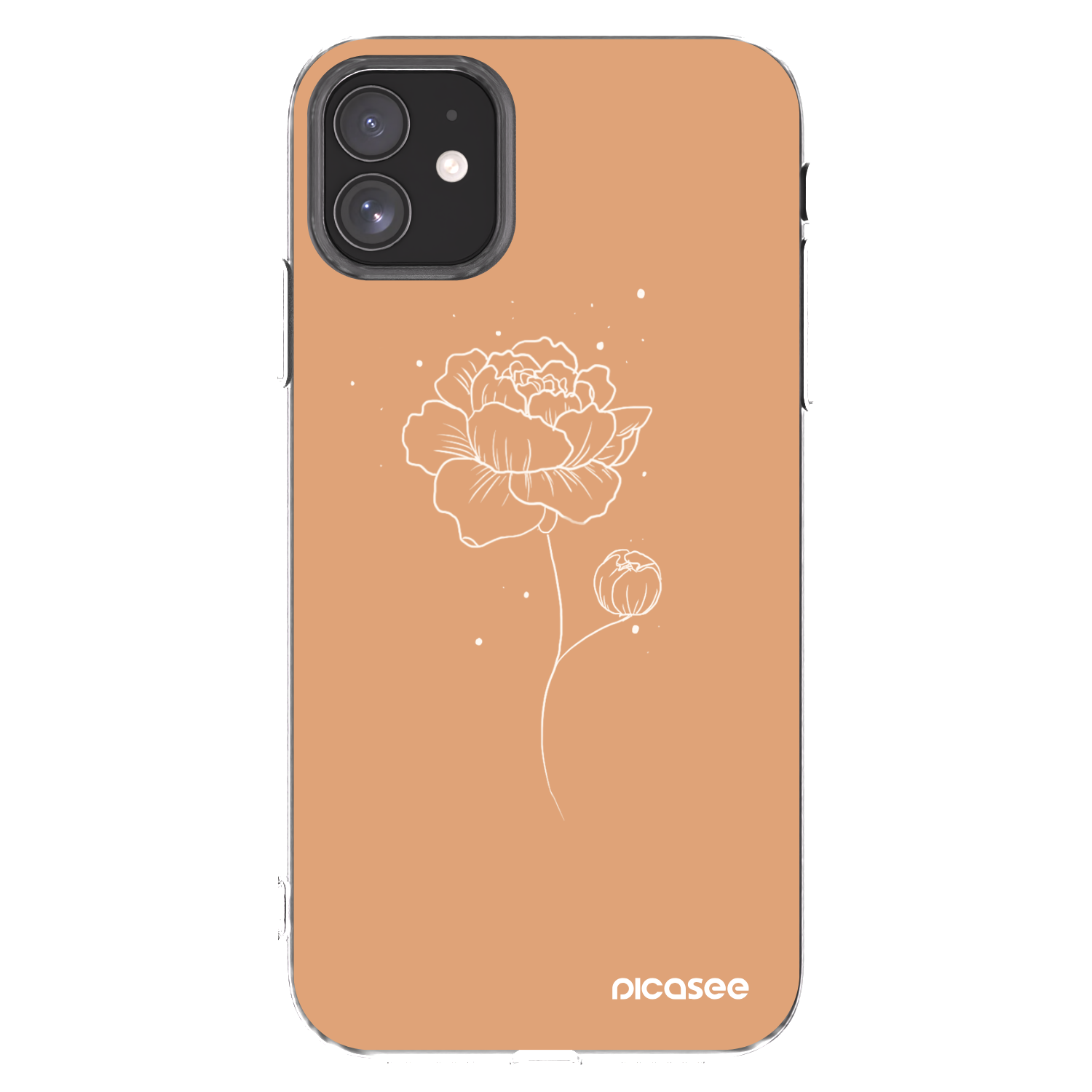 Picasee silikonový průhledný obal pro Apple iPhone 11 - Peonies