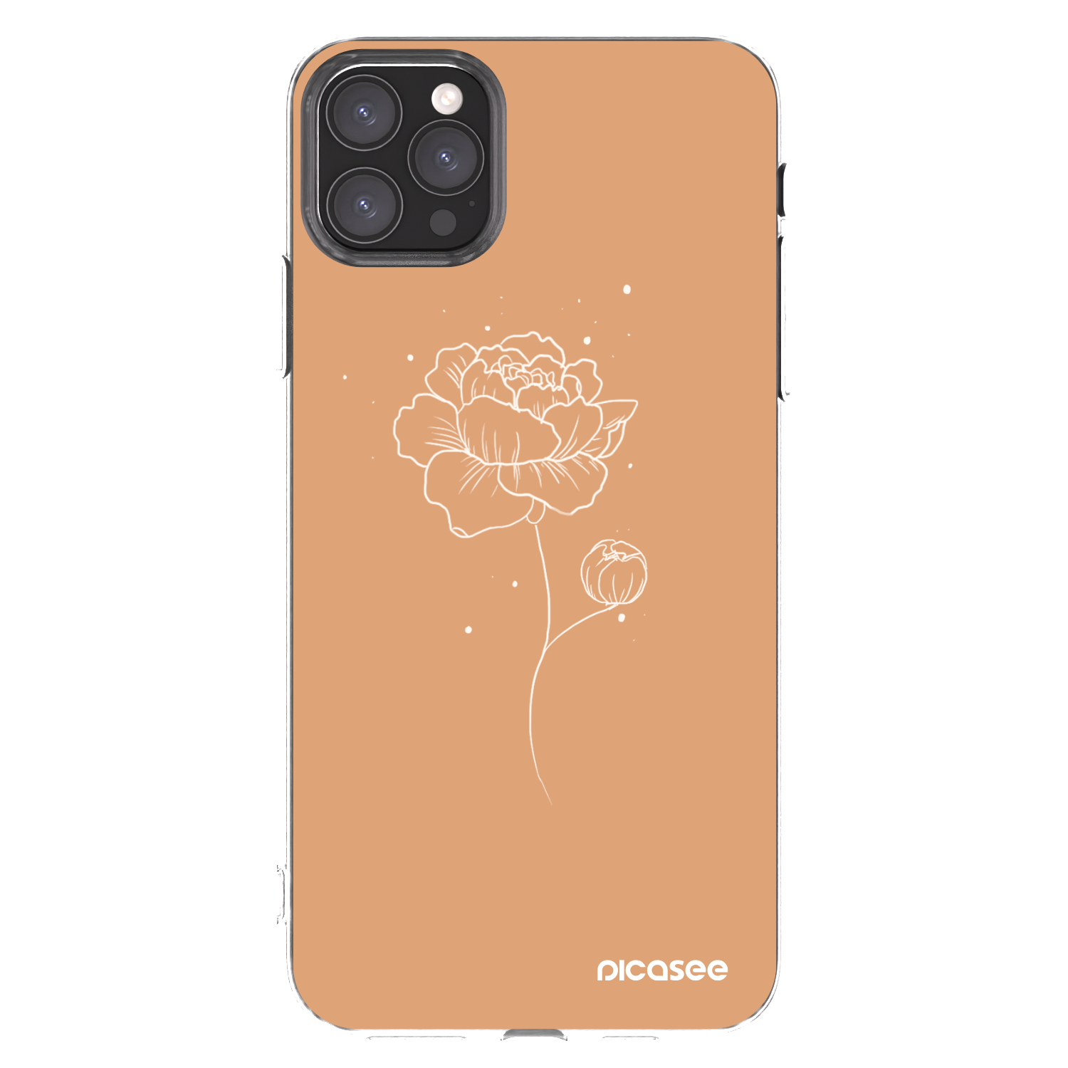 Picasee silikonový průhledný obal pro Apple iPhone 11 Pro Max - Peonies