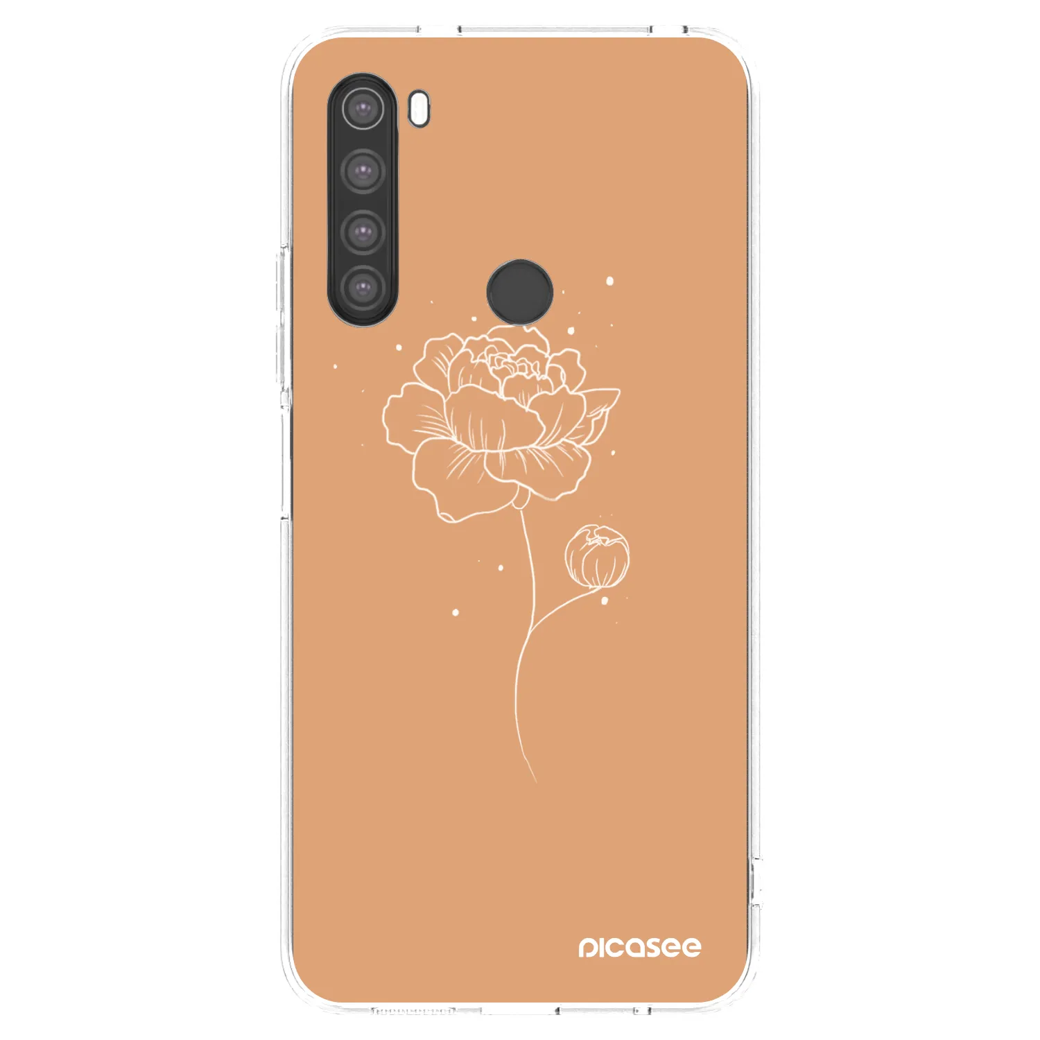 Picasee silikonový průhledný obal pro Xiaomi Redmi Note 8 - Peonies