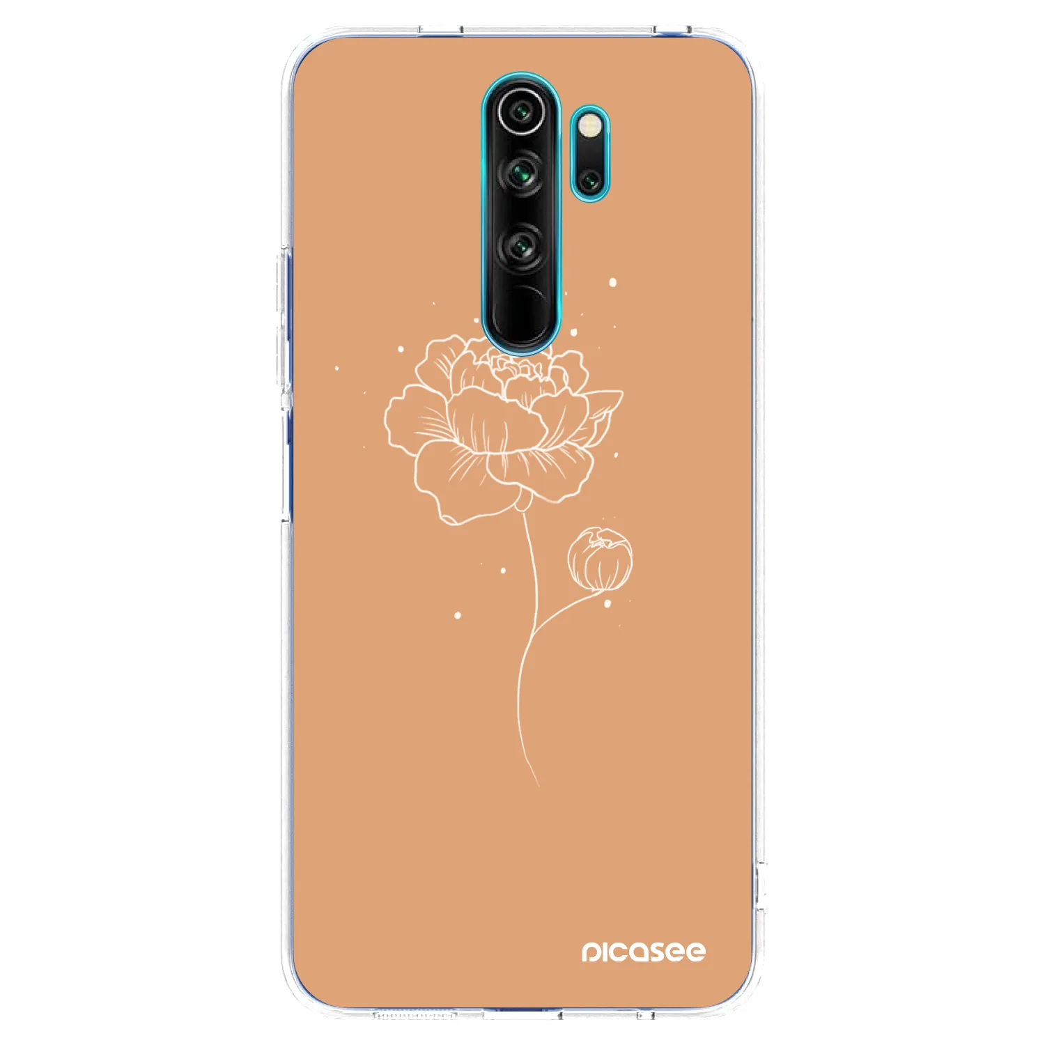 Picasee silikonový průhledný obal pro Xiaomi Redmi Note 8 Pro - Peonies