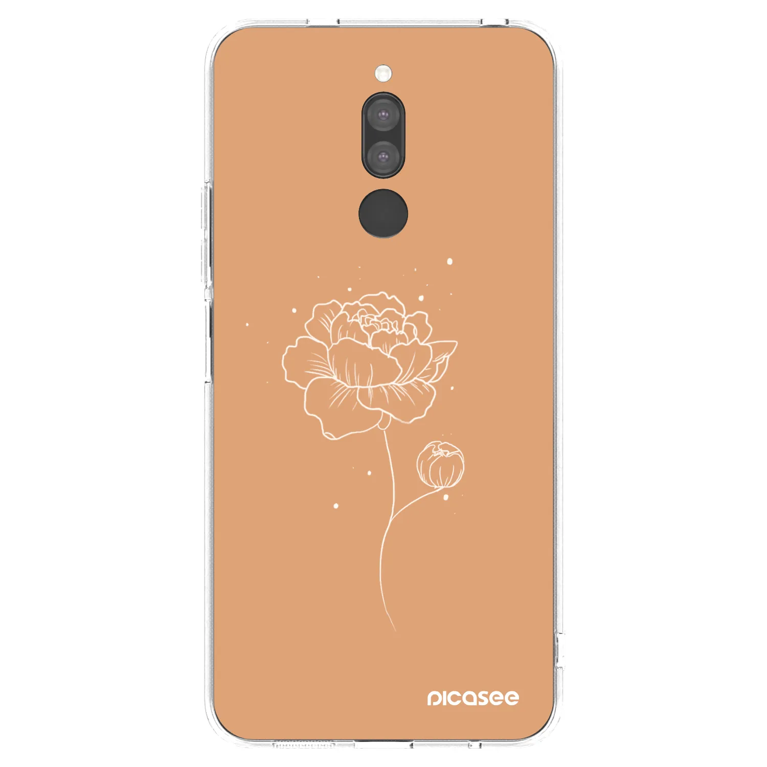 Picasee silikonový průhledný obal pro Xiaomi Redmi 8 - Peonies
