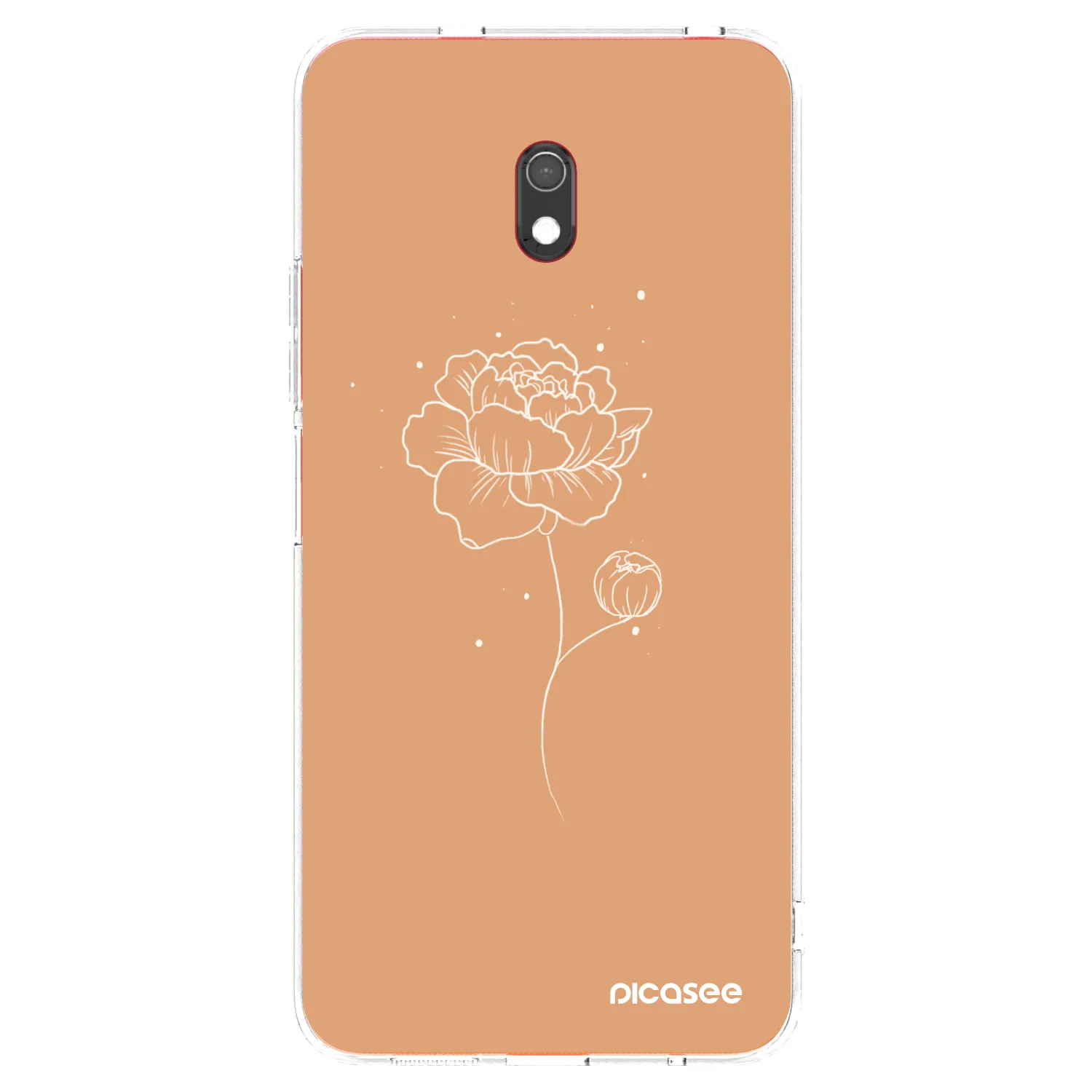 Picasee silikonový průhledný obal pro Xiaomi Redmi 8A - Peonies