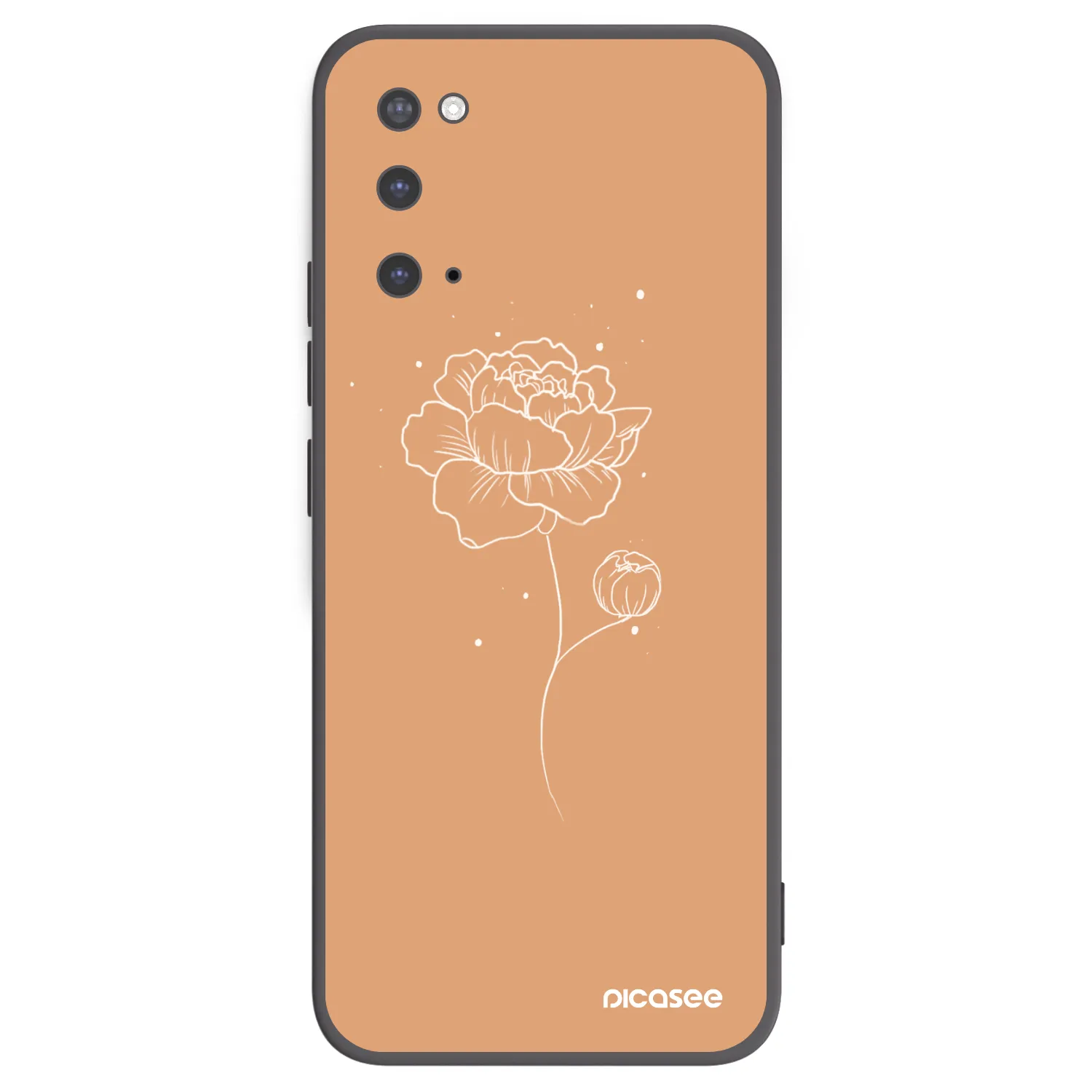 Picasee silikonový černý obal pro Samsung Galaxy S20 G980F - Peonies