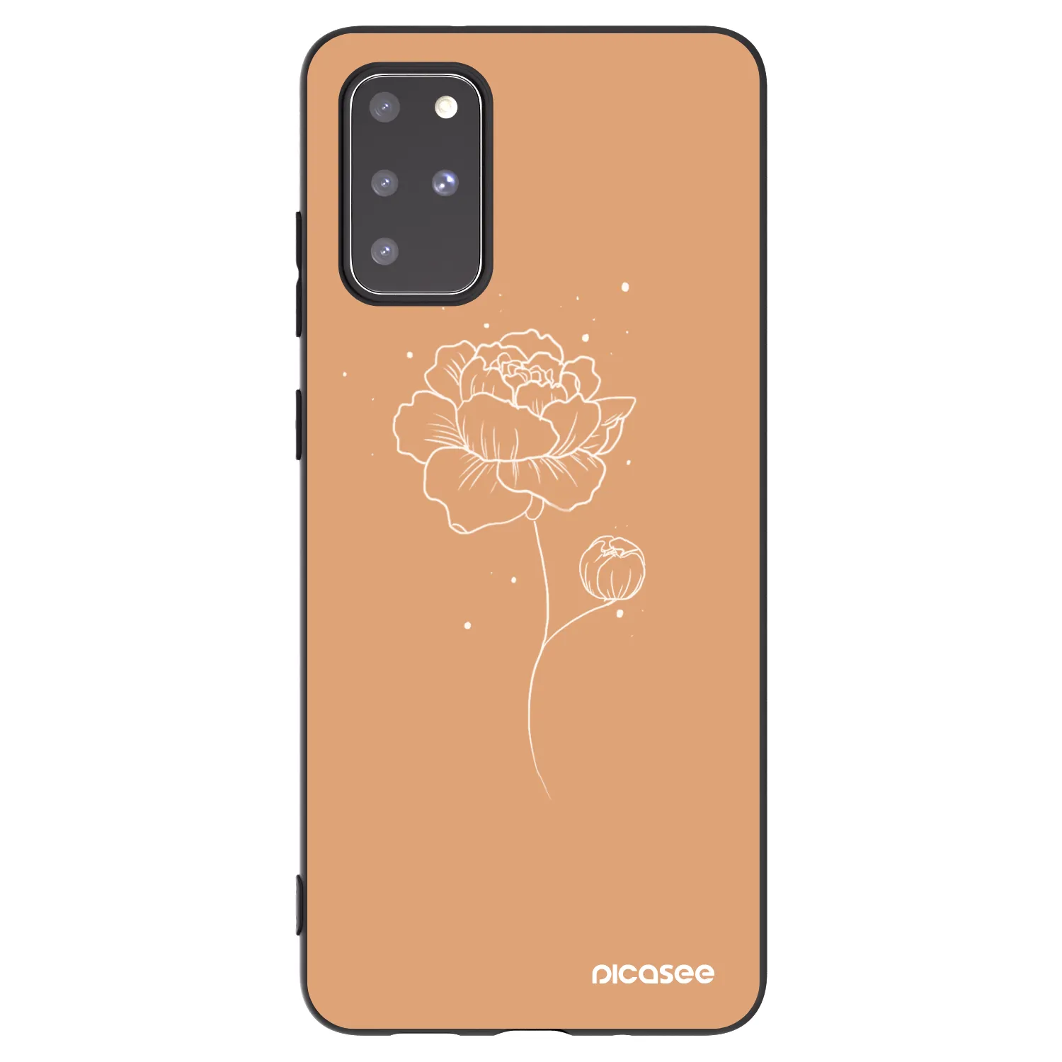 Picasee silikonový černý obal pro Samsung Galaxy S20+ G985F - Peonies